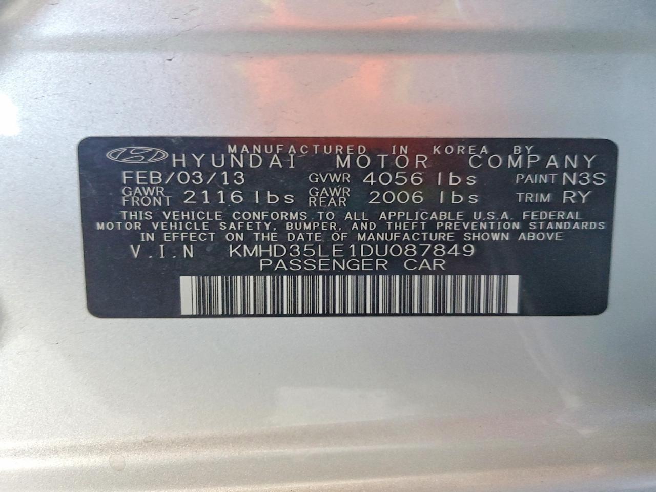 2013 Hyundai Elantra Gt Base Белый vin: KMHD35LE1DU087849