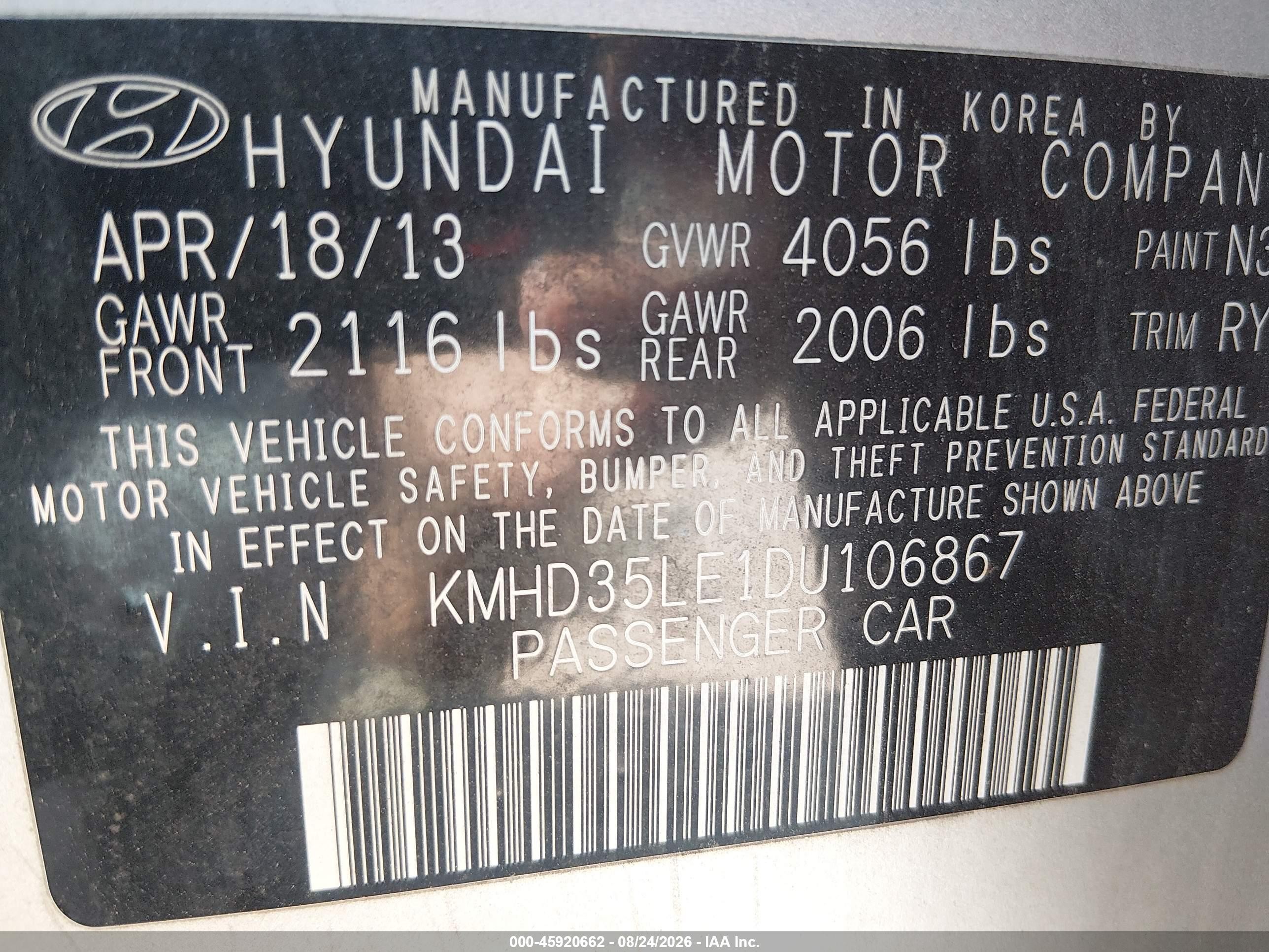 2013 Hyundai Elantra Gt   Серебряный vin: KMHD35LE1DU106867