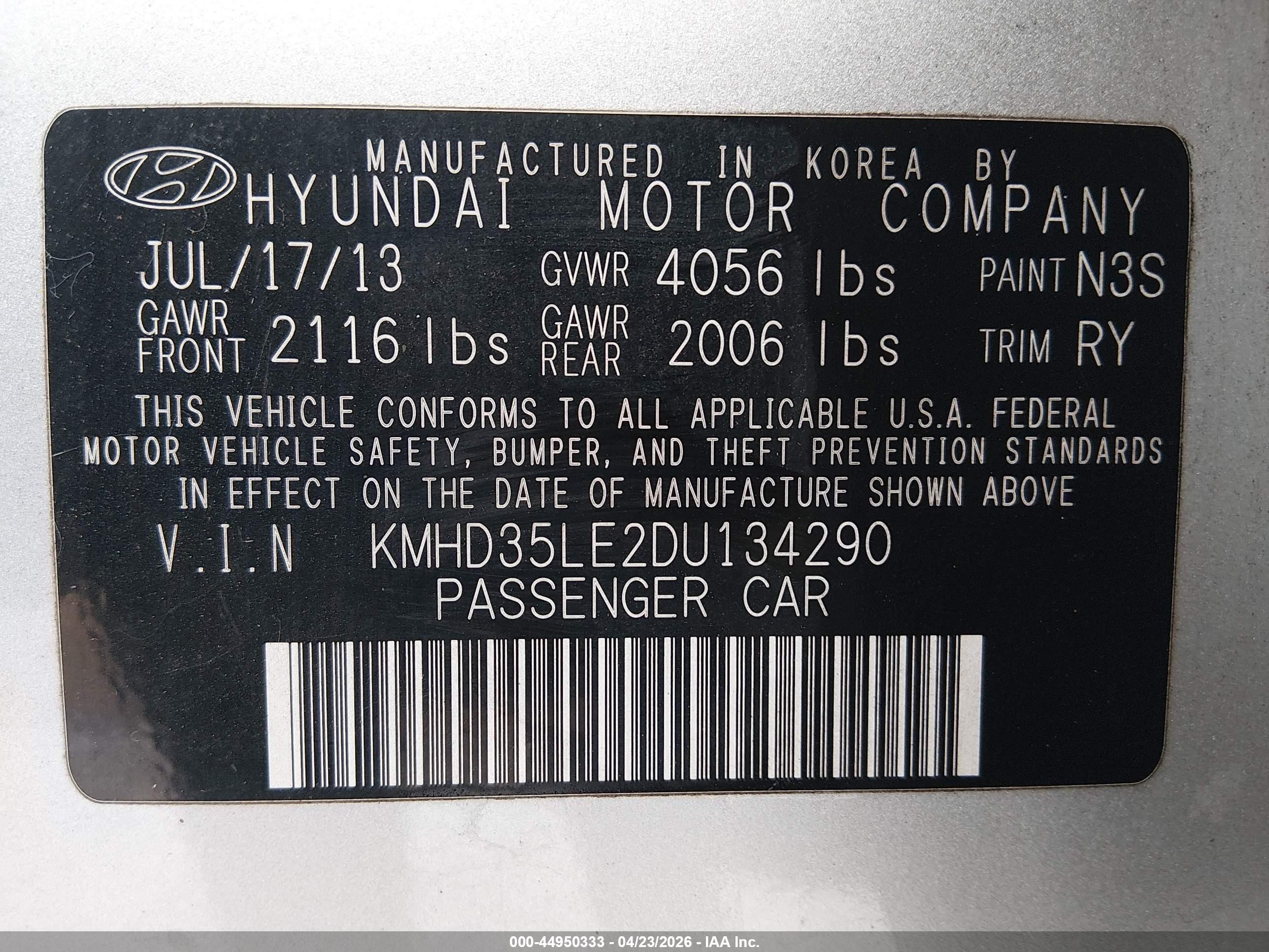 2013 Hyundai Elantra Gt   Silver vin: KMHD35LE2DU134290
