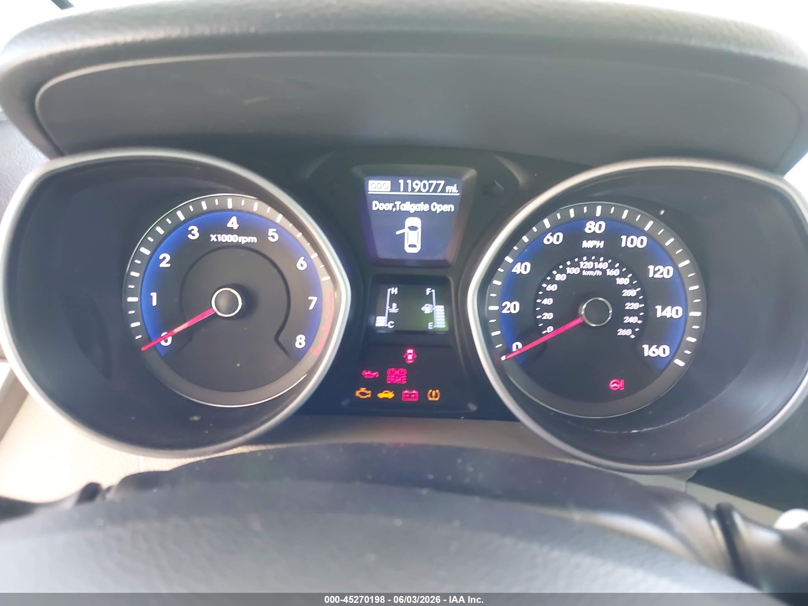 2013 Hyundai Elantra Gt   Blue vin: KMHD35LE3DU056506