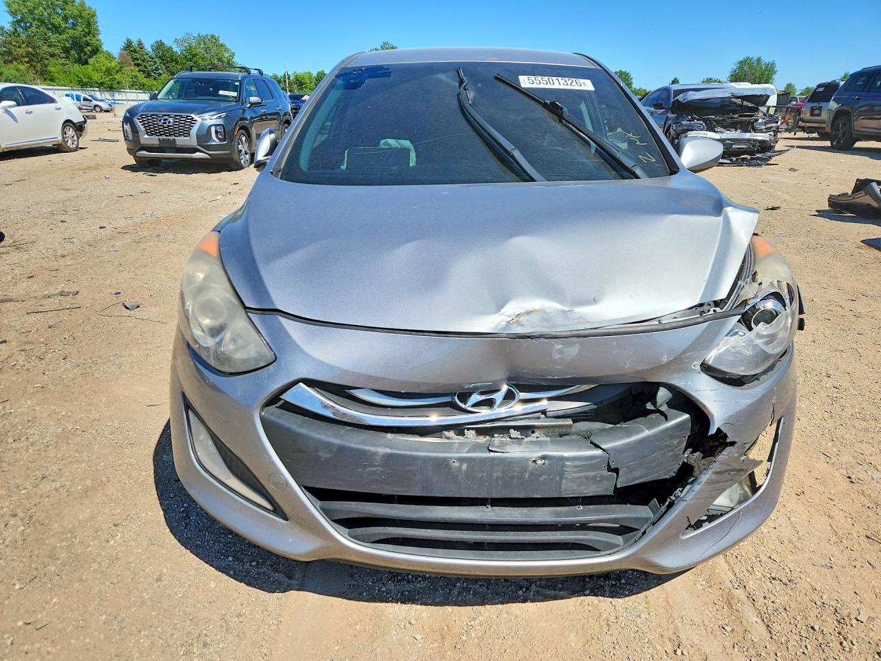 2013 Hyundai Elantra Gt Base Gray vin: KMHD35LE3DU083298