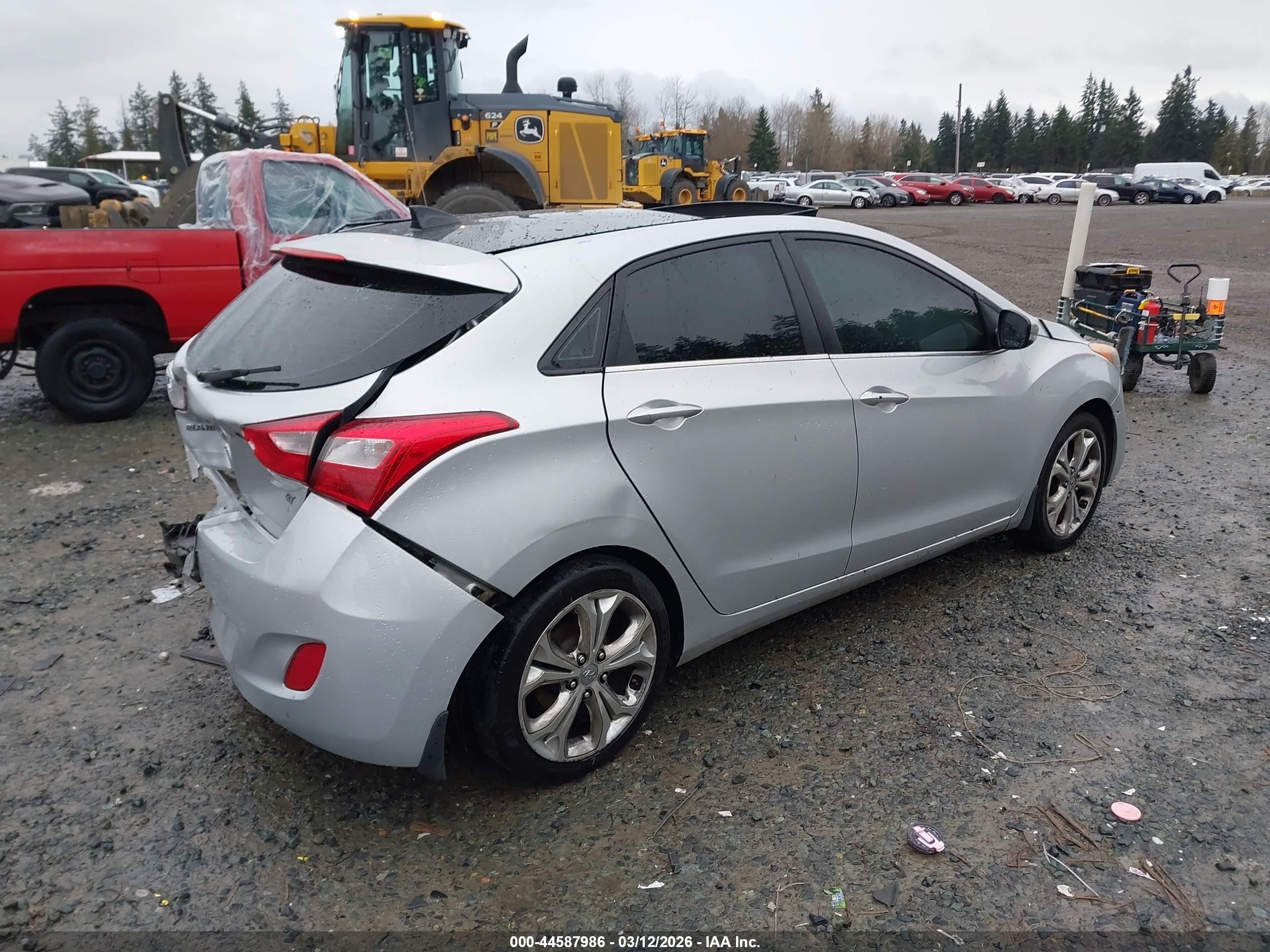 2013 Hyundai Elantra Gt   Gray vin: KMHD35LE4DU057762
