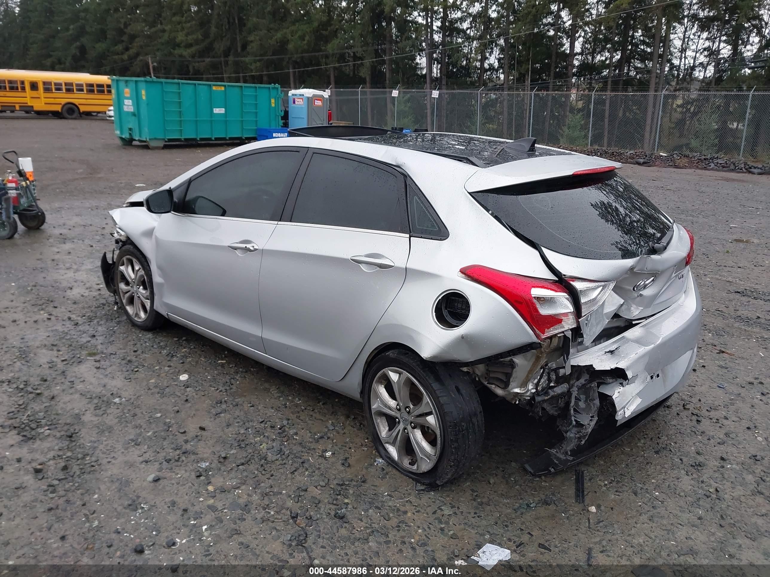 2013 Hyundai Elantra Gt   Gray vin: KMHD35LE4DU057762