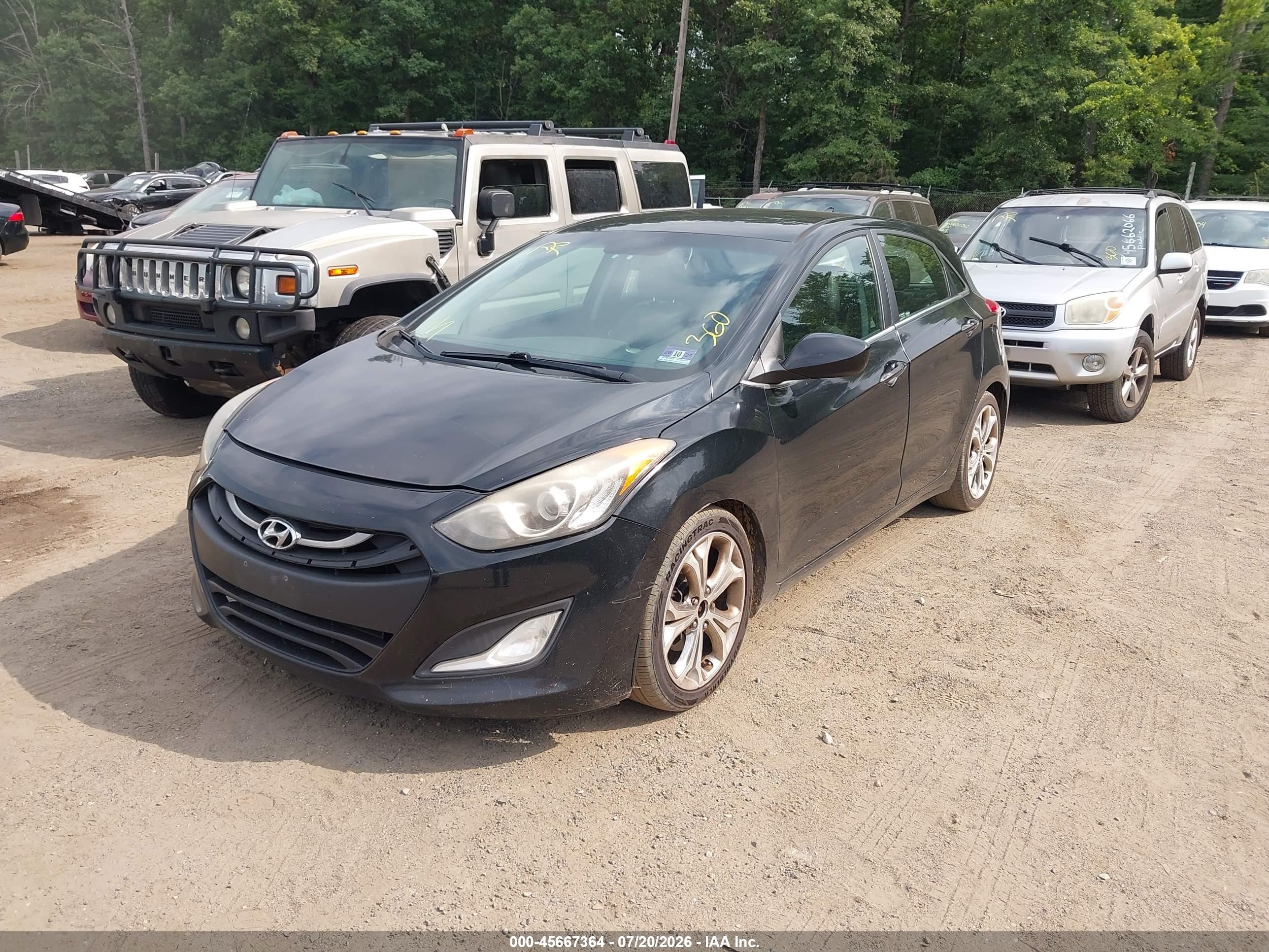 2013 Hyundai Elantra Gt   Black vin: KMHD35LE6DU081884