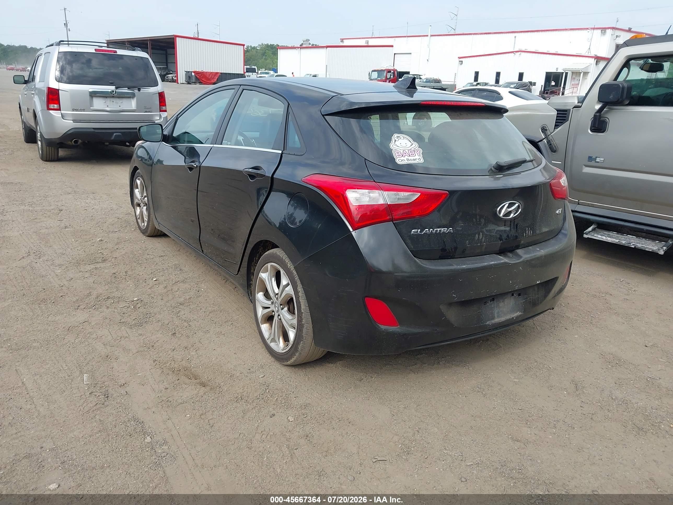 2013 Hyundai Elantra Gt   Black vin: KMHD35LE6DU081884
