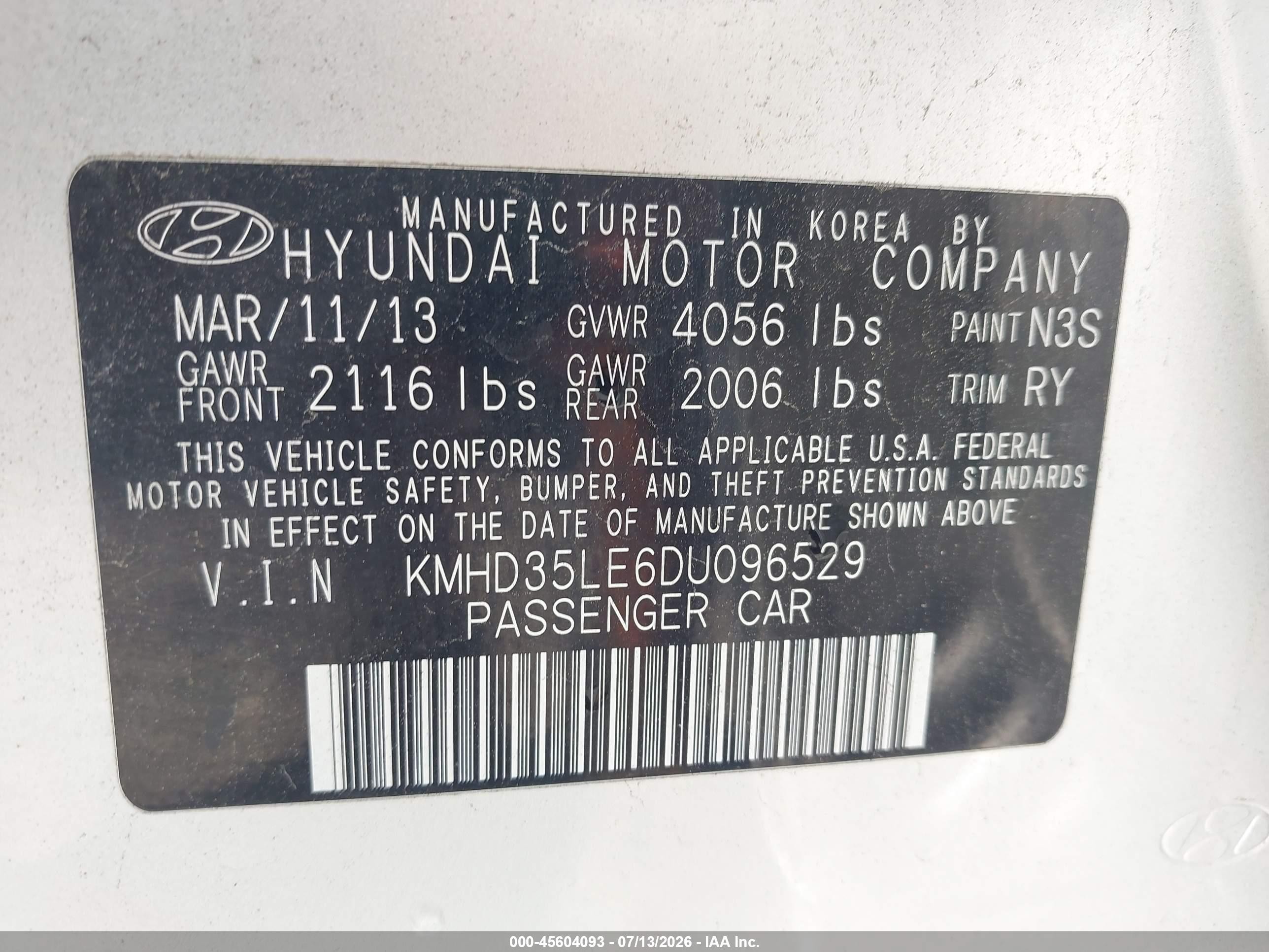 2013 Hyundai Elantra Gt   Silver vin: KMHD35LE6DU096529