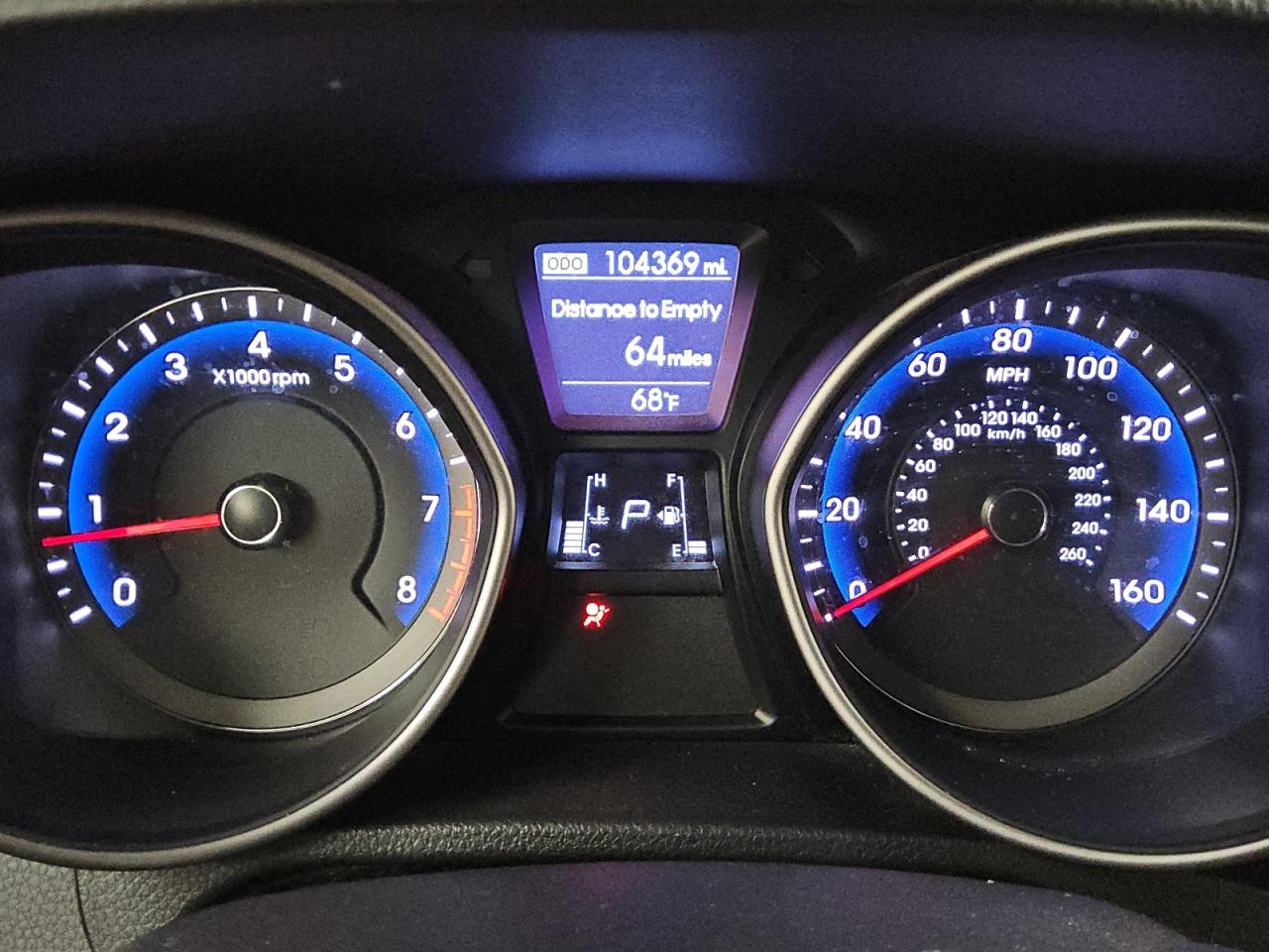 2013 Hyundai Elantra Gt Base Silver vin: KMHD35LE6DU124491 Damage: Warning Light - Air Bag, On, Unacceptable