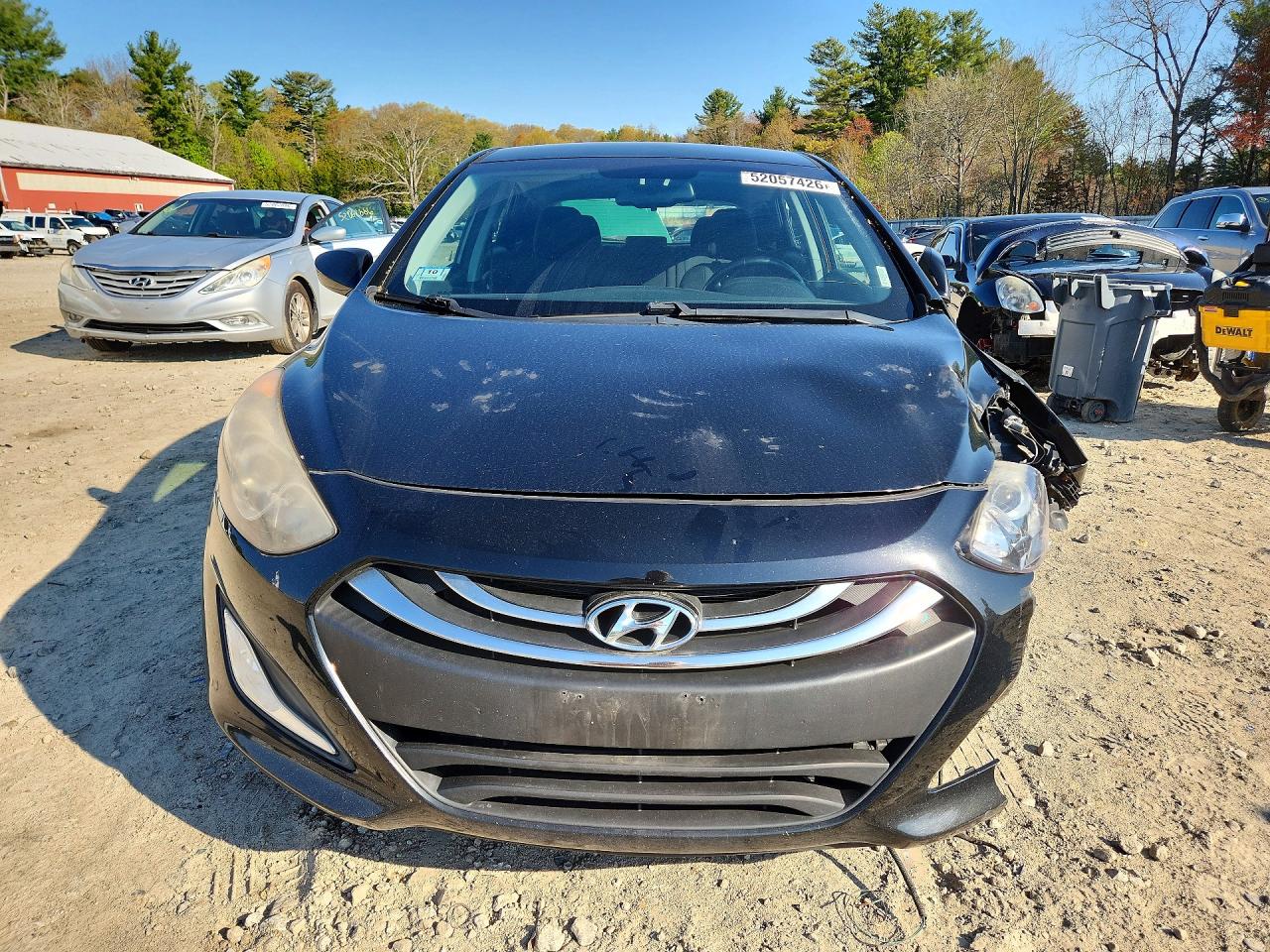 2013 Hyundai Elentra Черный vin: KMHD35LE6DU130632