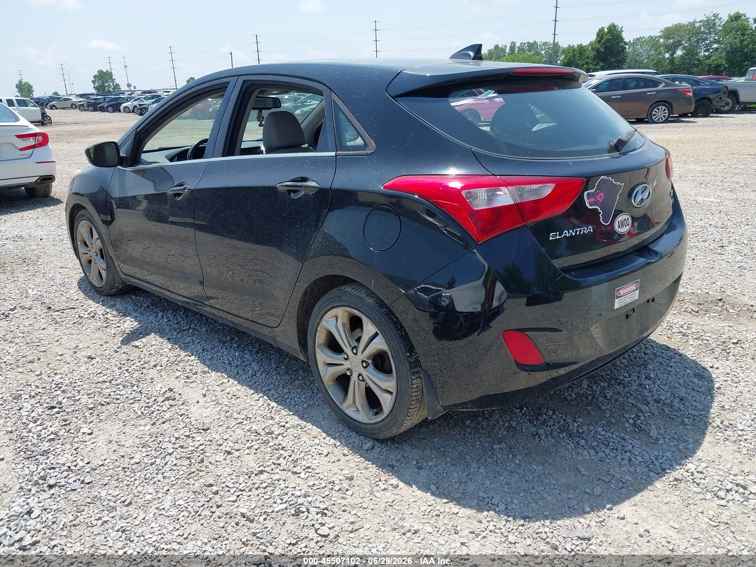 2013 Hyundai Elantra Gt   Black vin: KMHD35LE7DU054189
