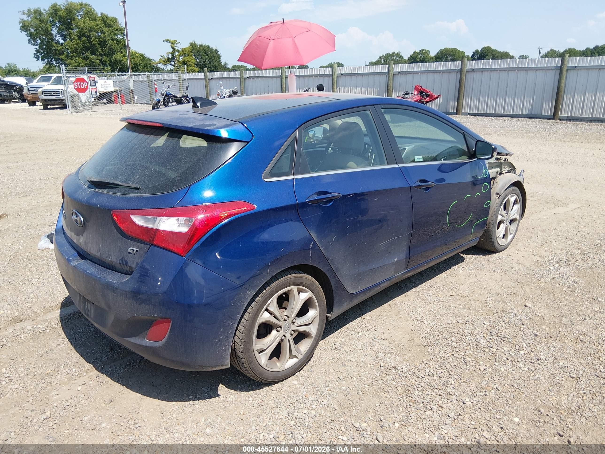 2013 Hyundai Elantra Gt   Синий vin: KMHD35LE7DU058839