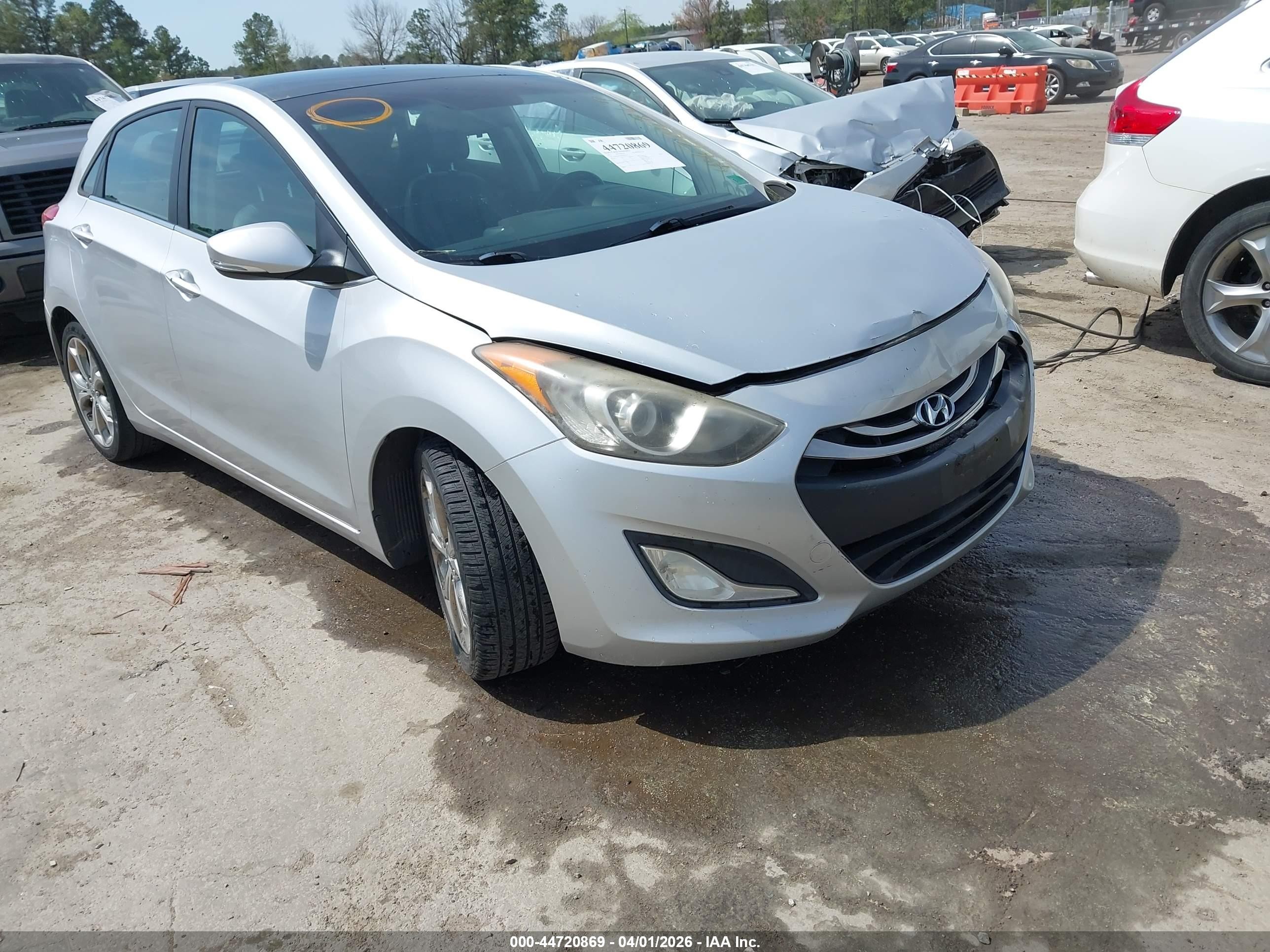 2013 Hyundai Elantra Gt Base W/blue Silver vin: KMHD35LE8DU034517