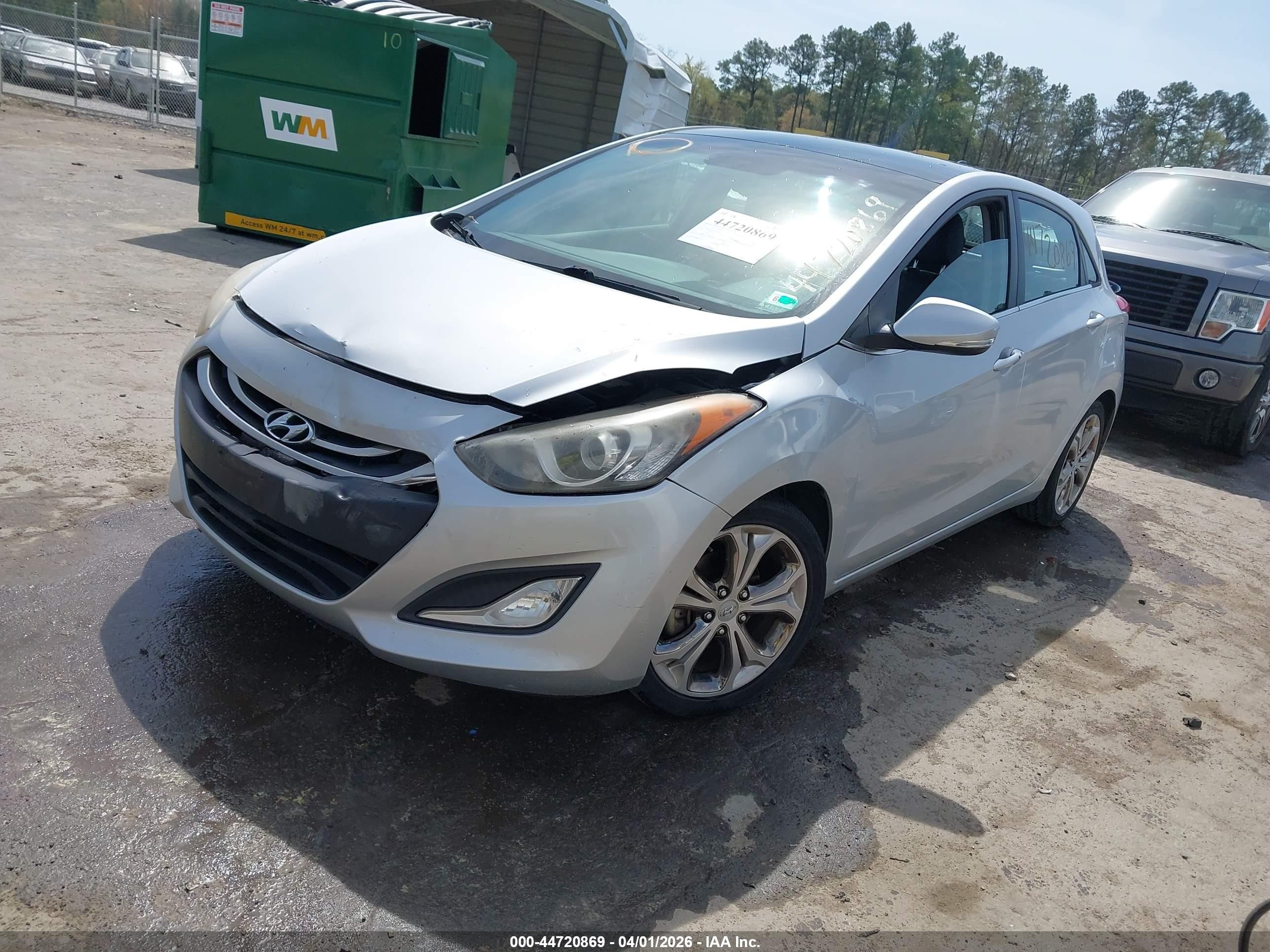 2013 Hyundai Elantra Gt Base W/blue Silver vin: KMHD35LE8DU034517