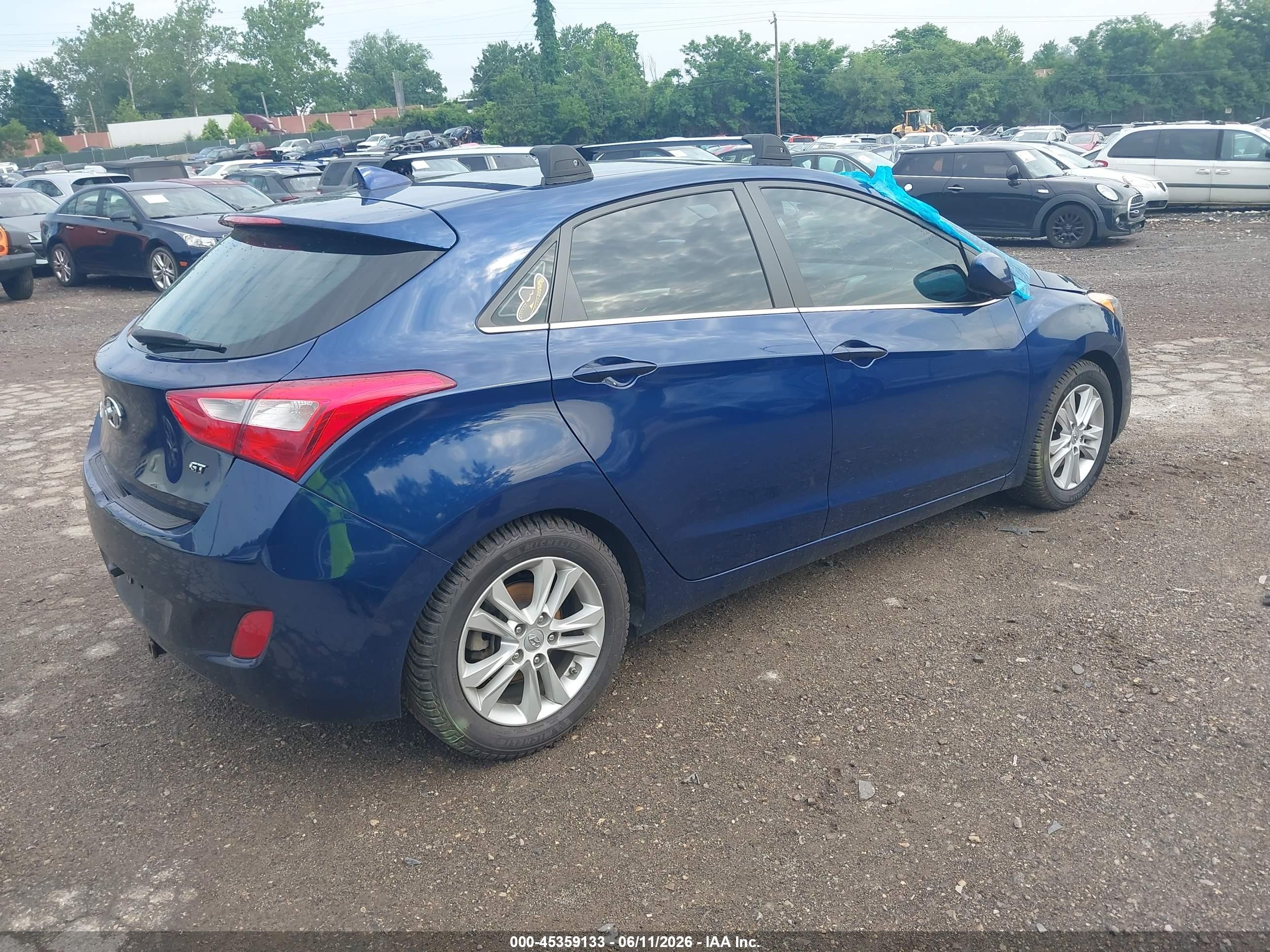 2013 Hyundai Elantra Gt   Синий vin: KMHD35LE8DU085936