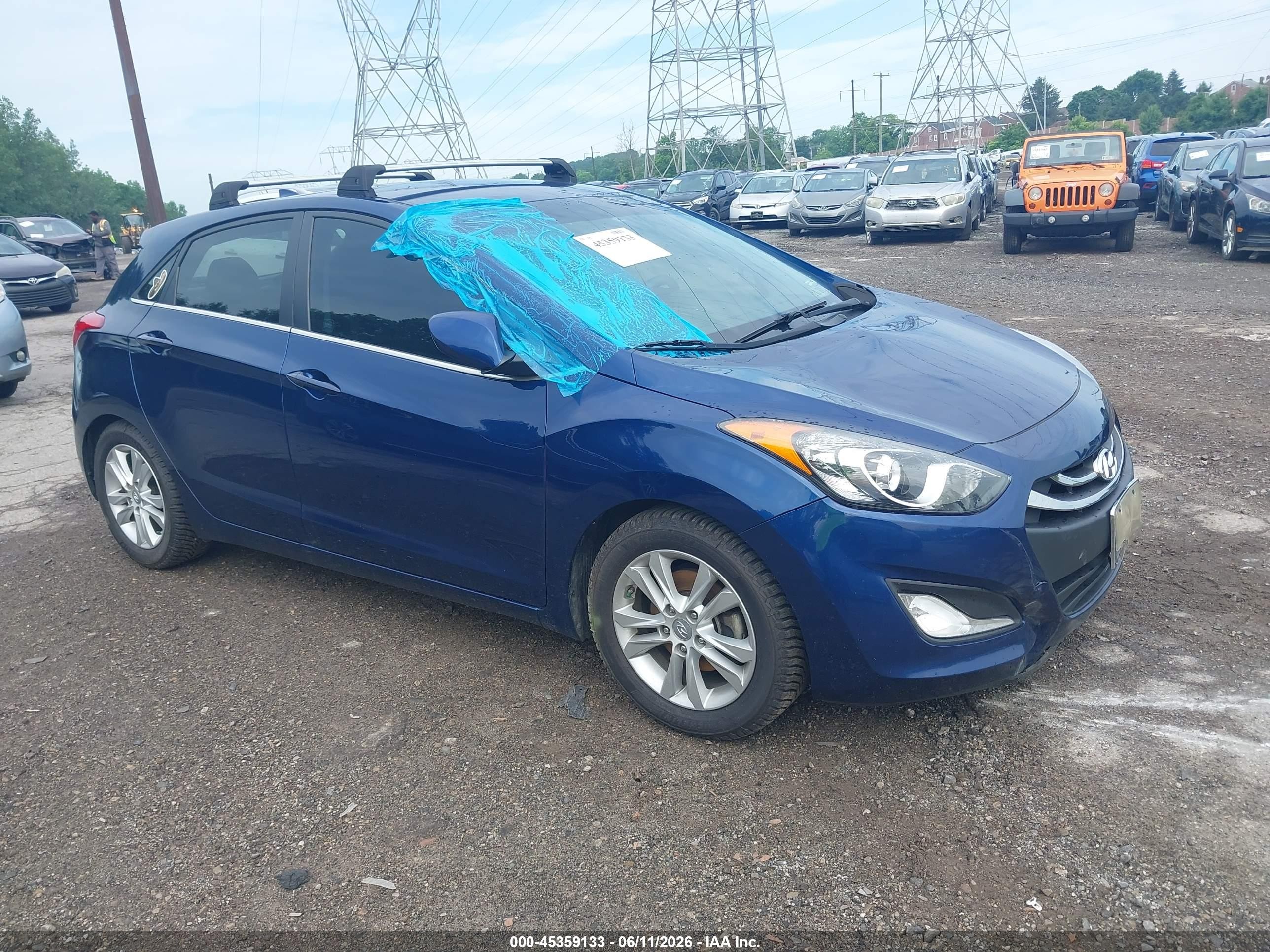 2013 Hyundai Elantra Gt   Синий vin: KMHD35LE8DU085936