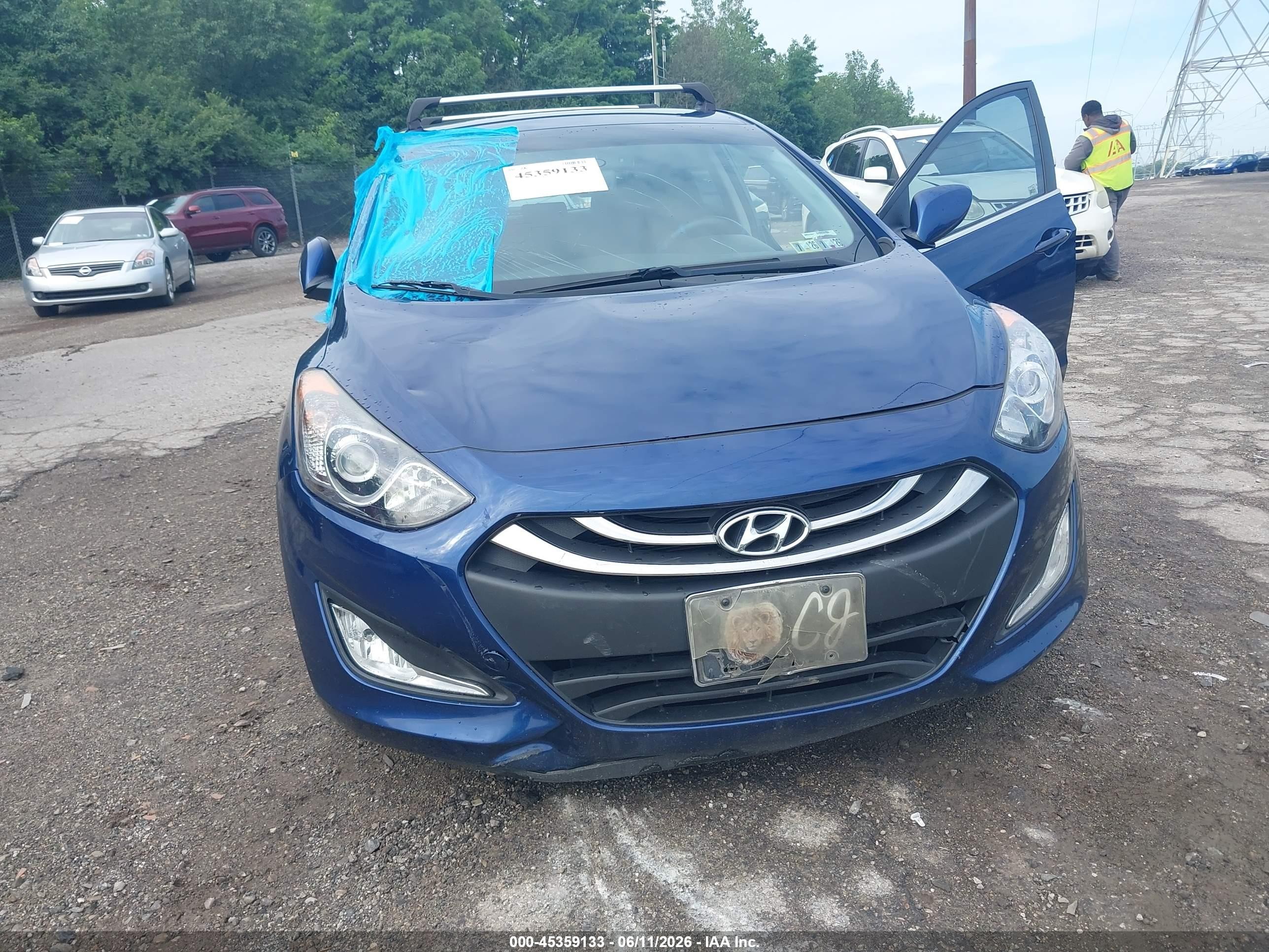 2013 Hyundai Elantra Gt   Синий vin: KMHD35LE8DU085936