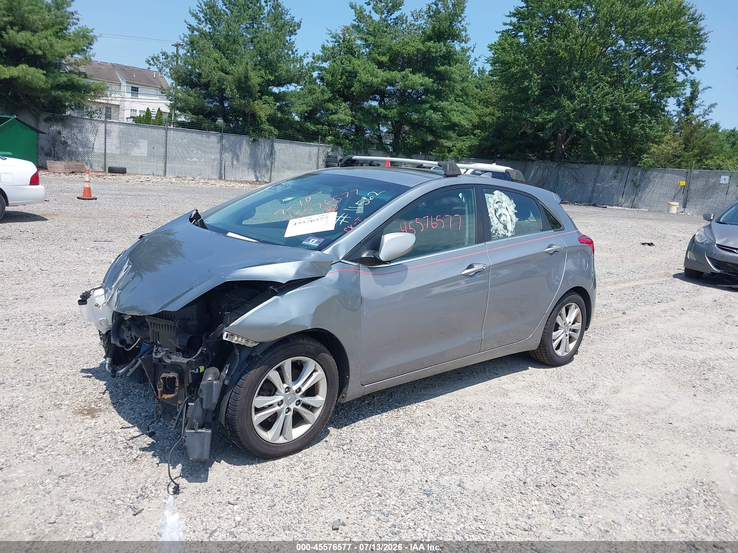 2013 Hyundai Elantra Gt   Серый vin: KMHD35LE9DU062035
