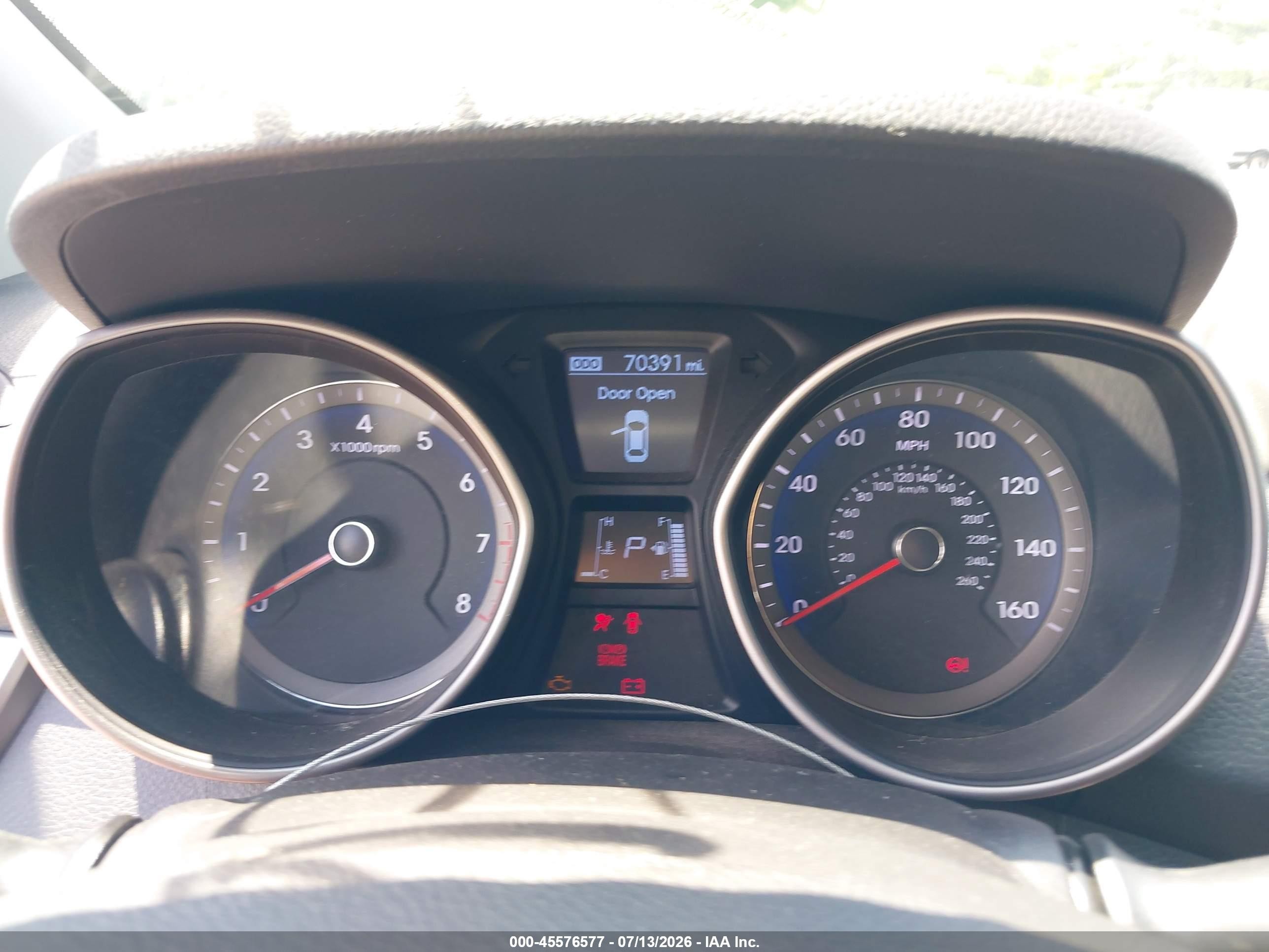 2013 Hyundai Elantra Gt   Серый vin: KMHD35LE9DU062035