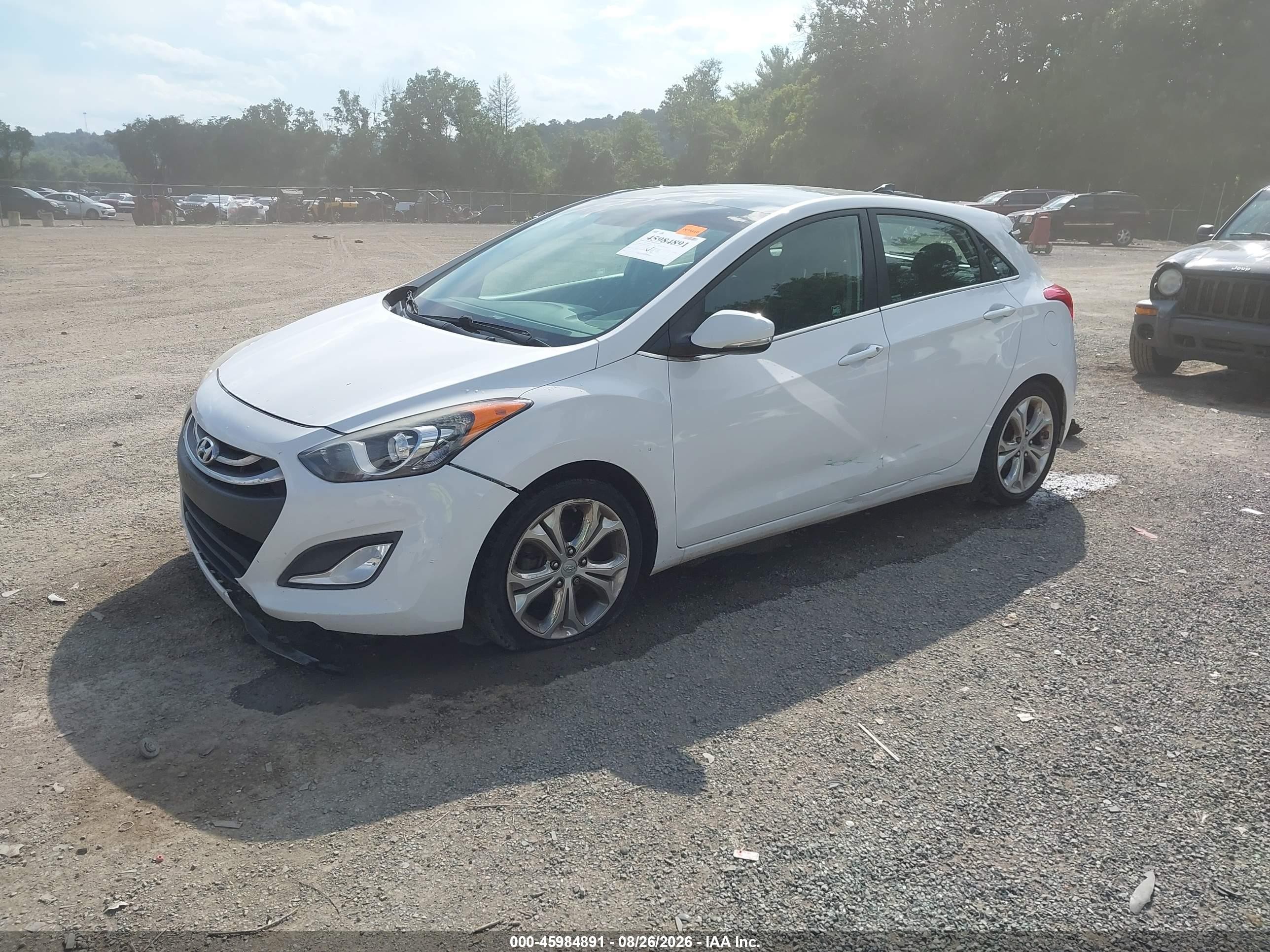 2013 Hyundai Elantra Gt Base W/blue Белый vin: KMHD35LE9DU148140