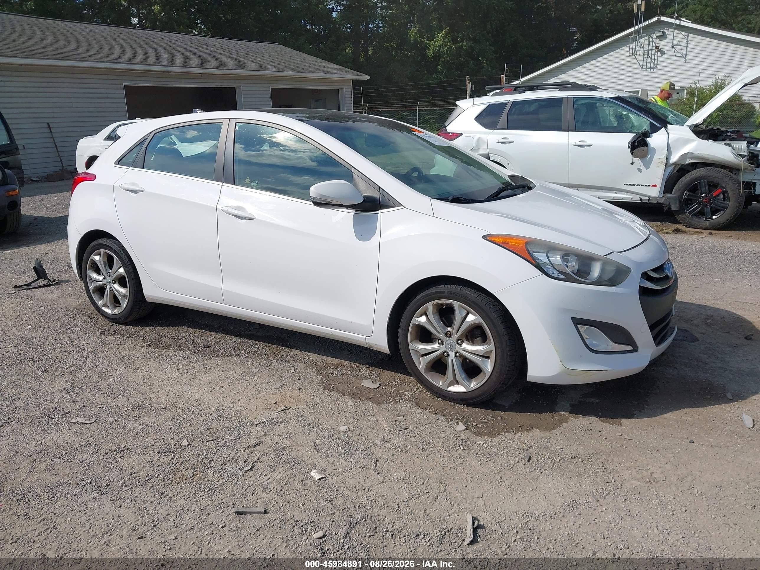 2013 Hyundai Elantra Gt Base W/blue White vin: KMHD35LE9DU148140