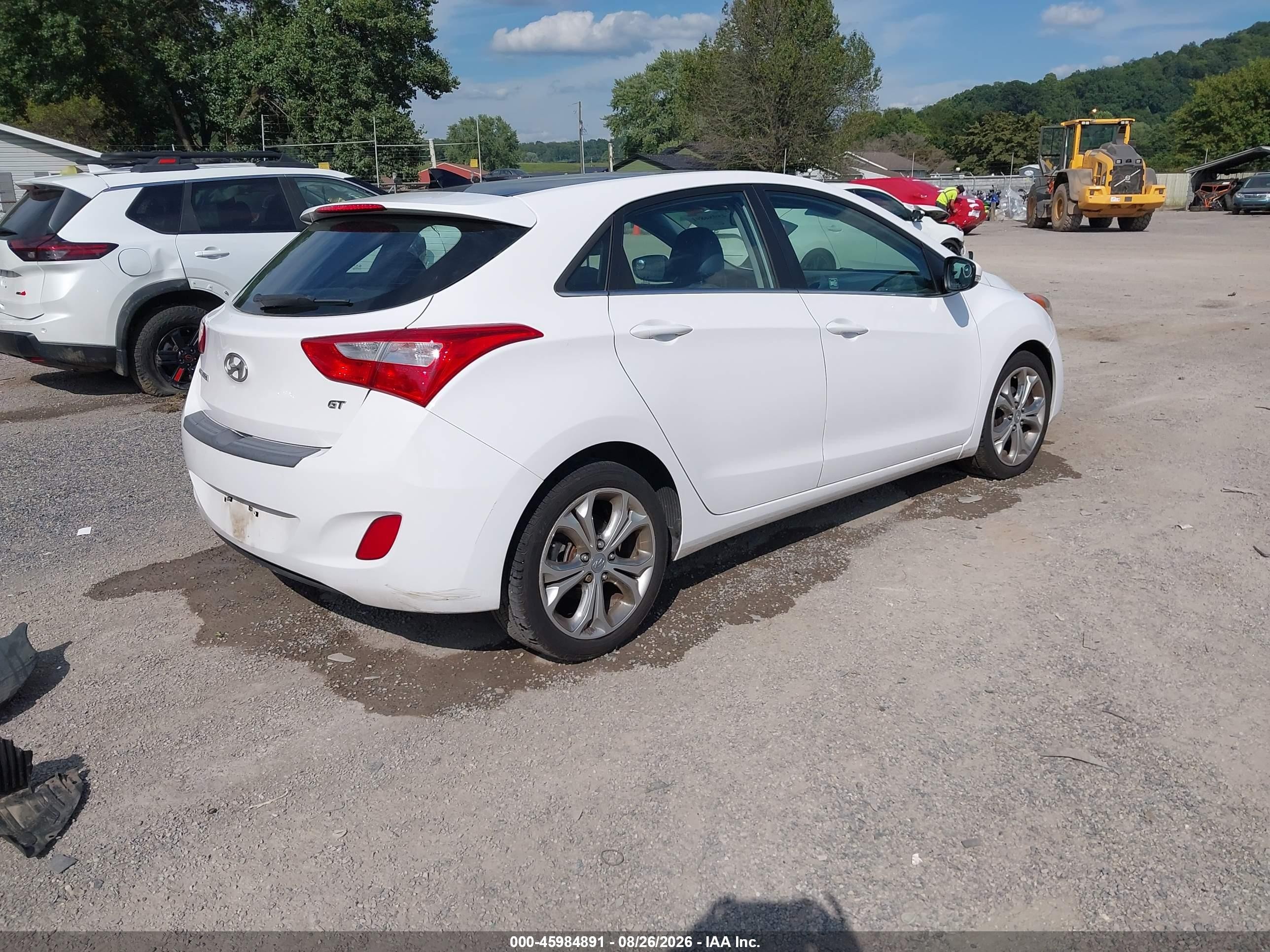 2013 Hyundai Elantra Gt Base W/blue Белый vin: KMHD35LE9DU148140