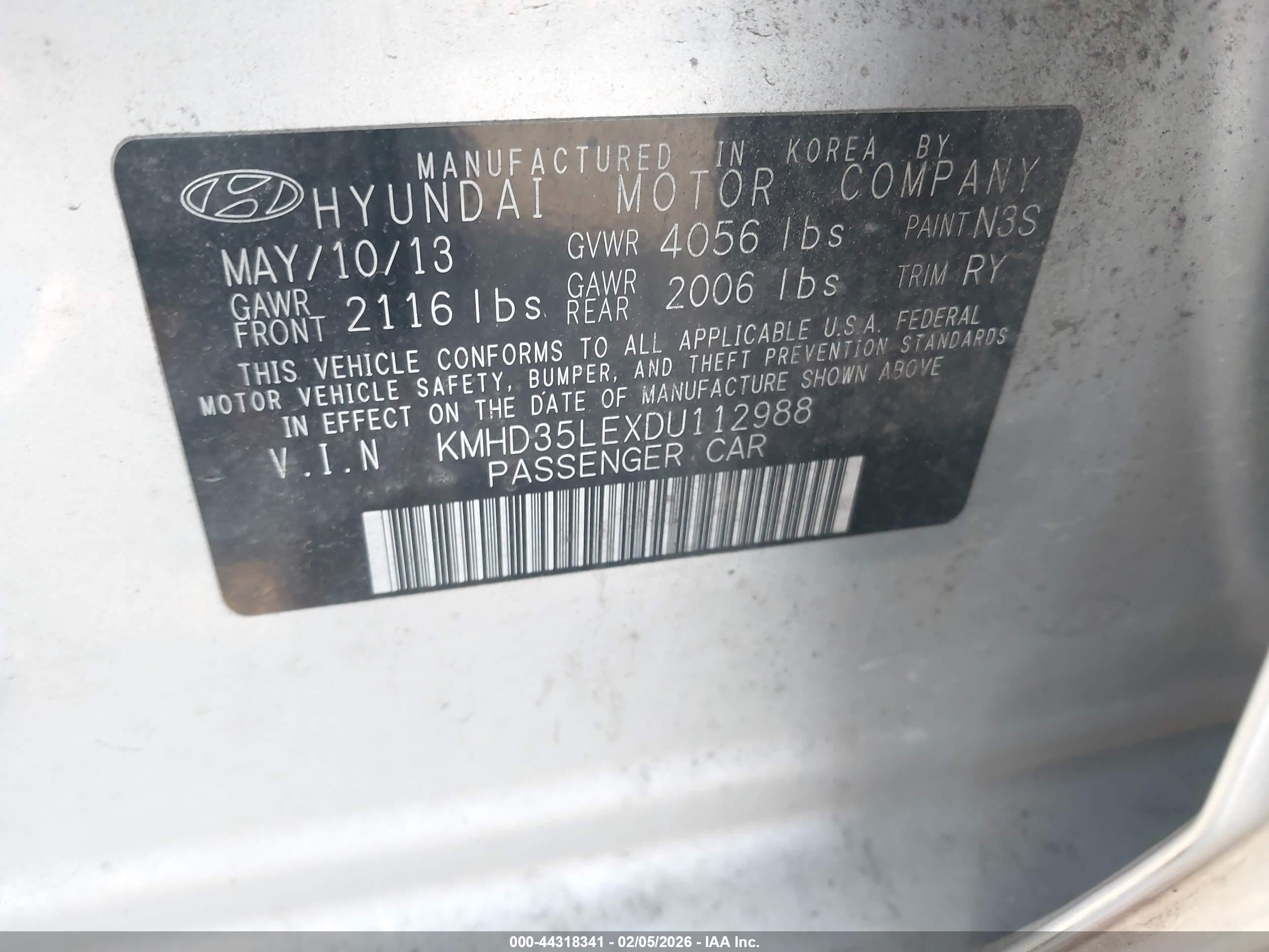 2013 Hyundai Elantra Gt   Silver vin: KMHD35LEXDU112988