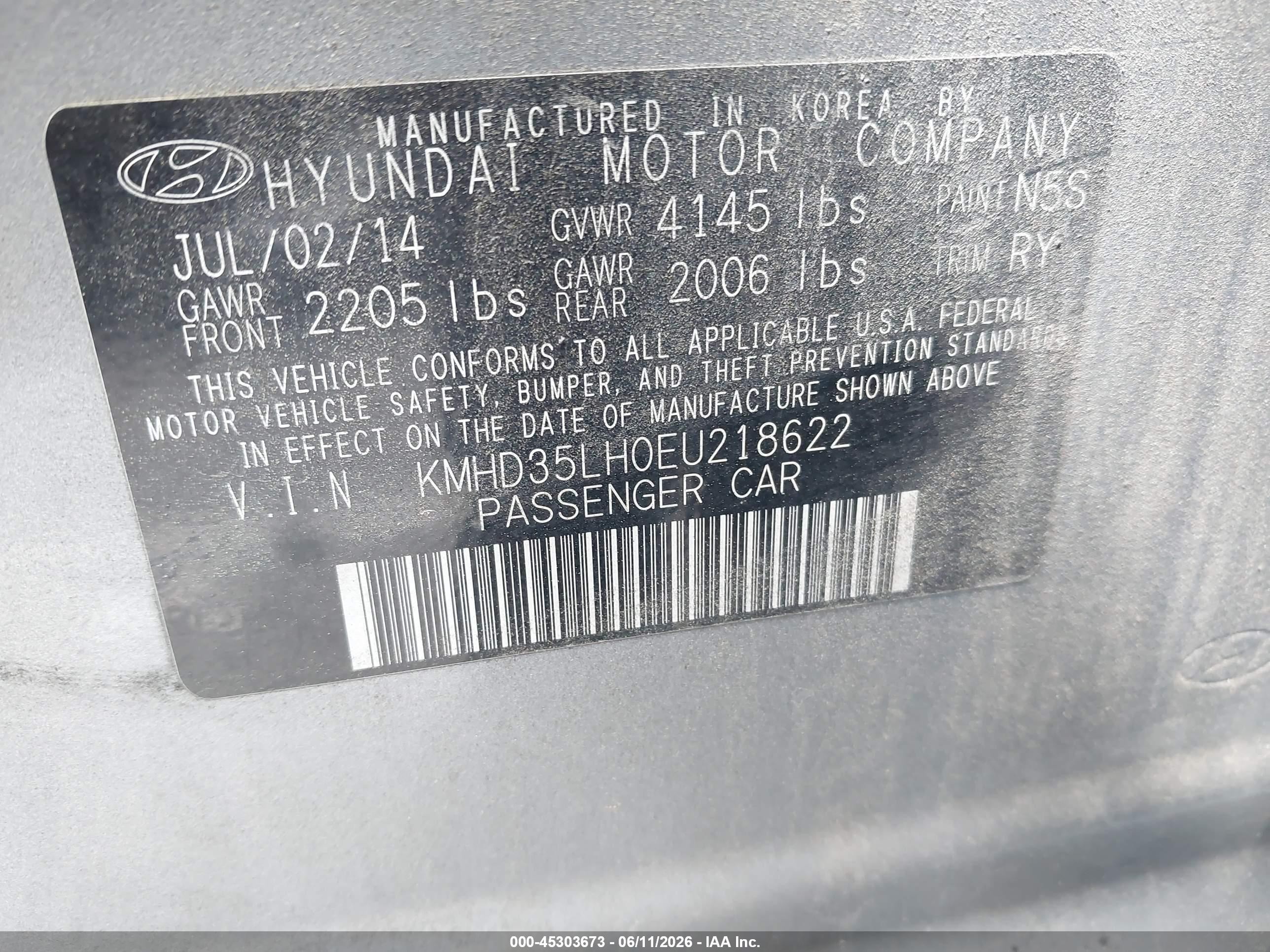 2014 Hyundai Elantra Gt   Silver vin: KMHD35LH0EU218622