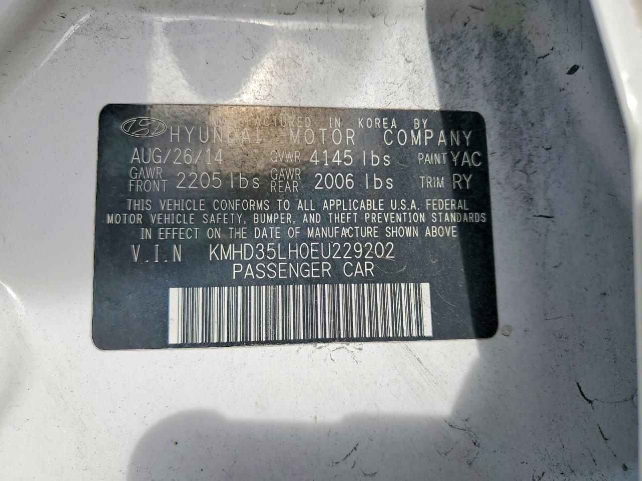 2014 Hyundai Elantra Gt Base Белый vin: KMHD35LH0EU229202