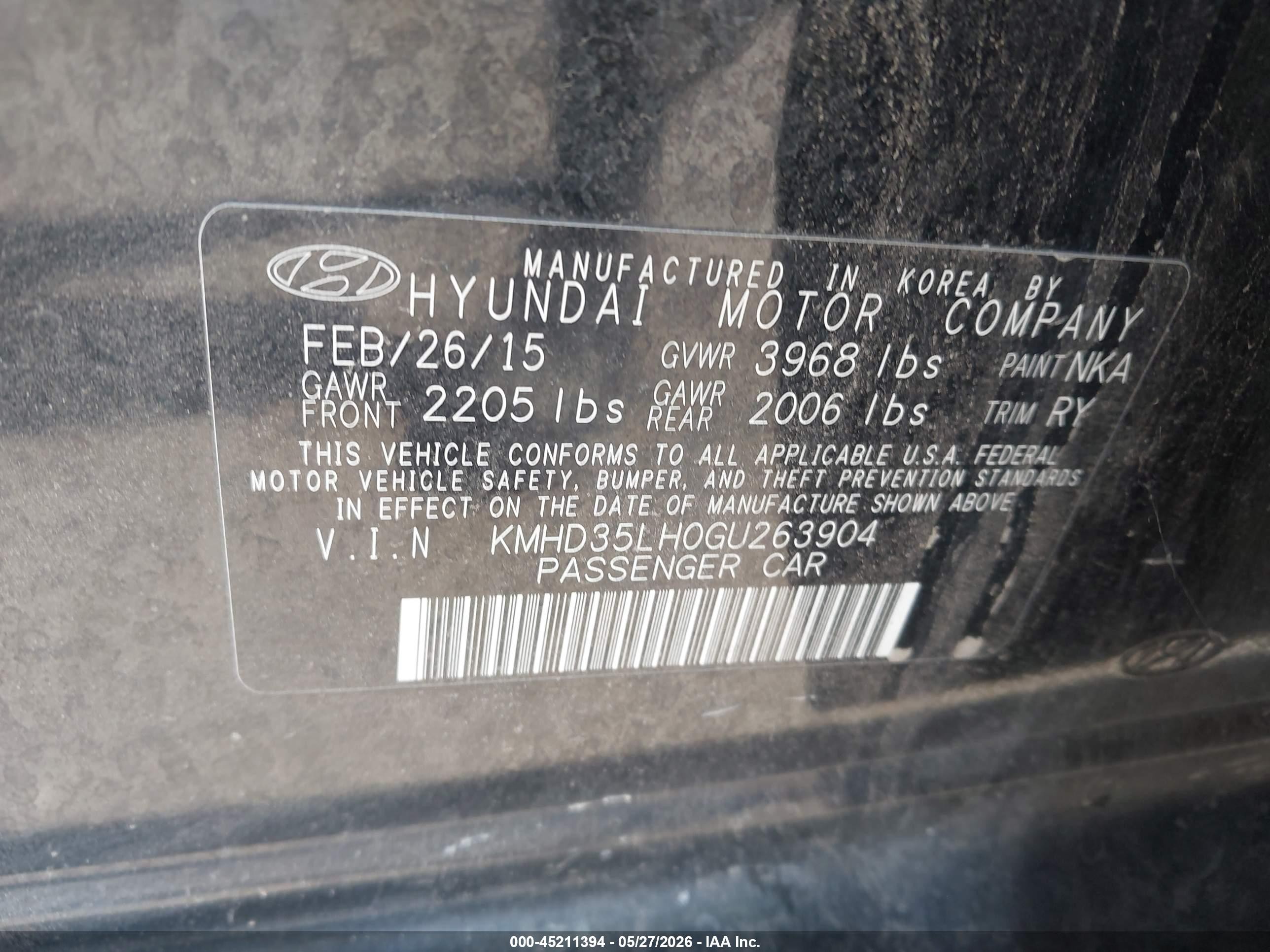 2016 Hyundai Elantra Gt   Black vin: KMHD35LH0GU263904