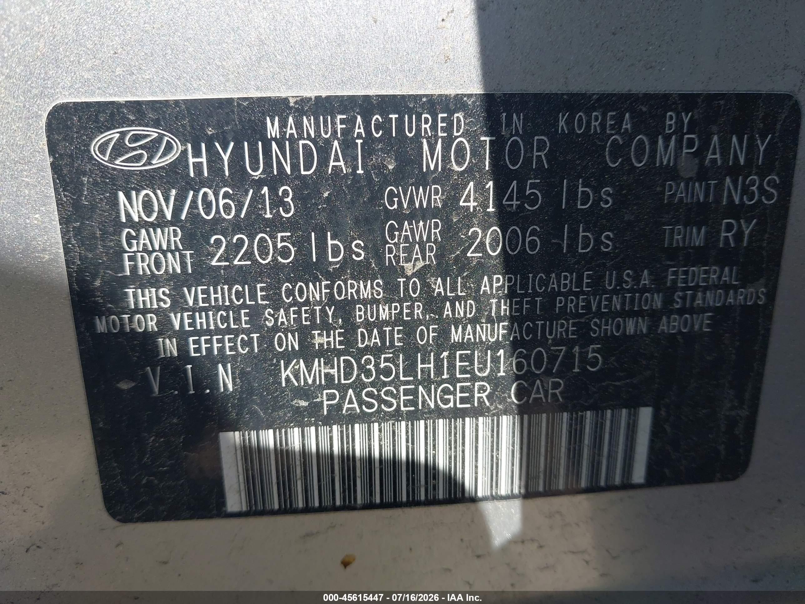2014 Hyundai Elantra Gt   Серебряный vin: KMHD35LH1EU160715
