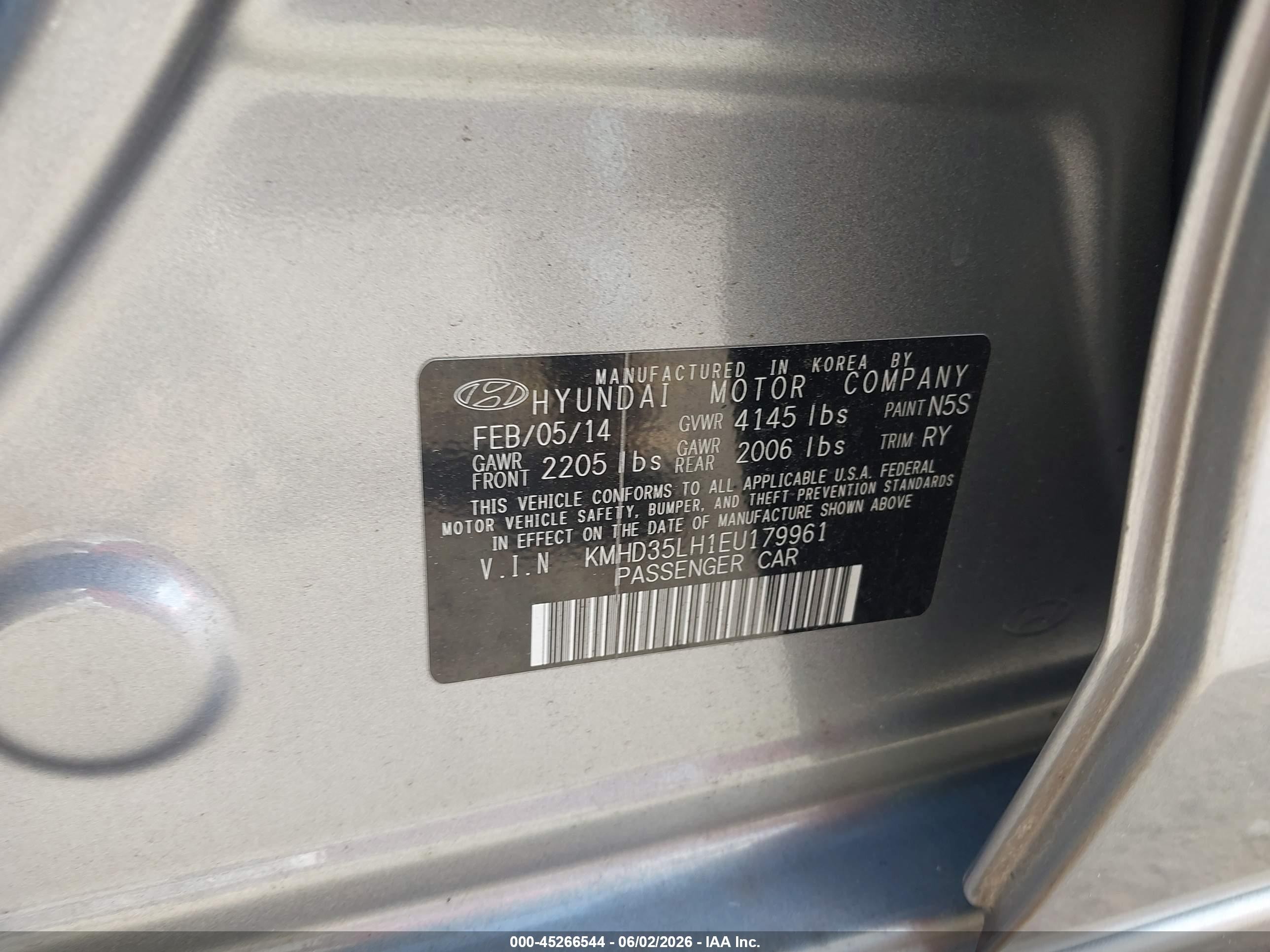 2014 Hyundai Elantra Gt   Gray vin: KMHD35LH1EU179961