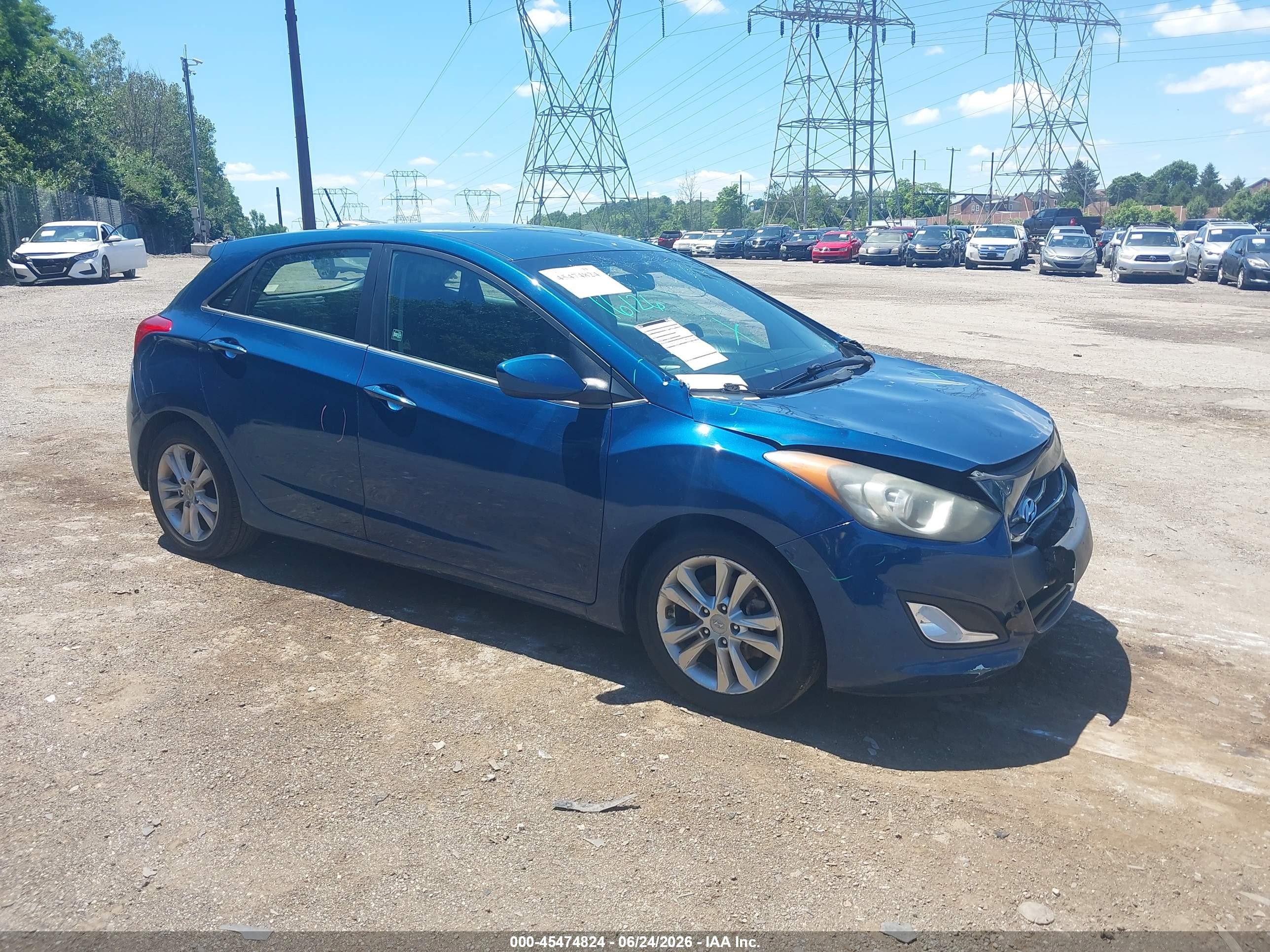 2014 Hyundai Elantra Gt Blue vin: KMHD35LH1EU187283