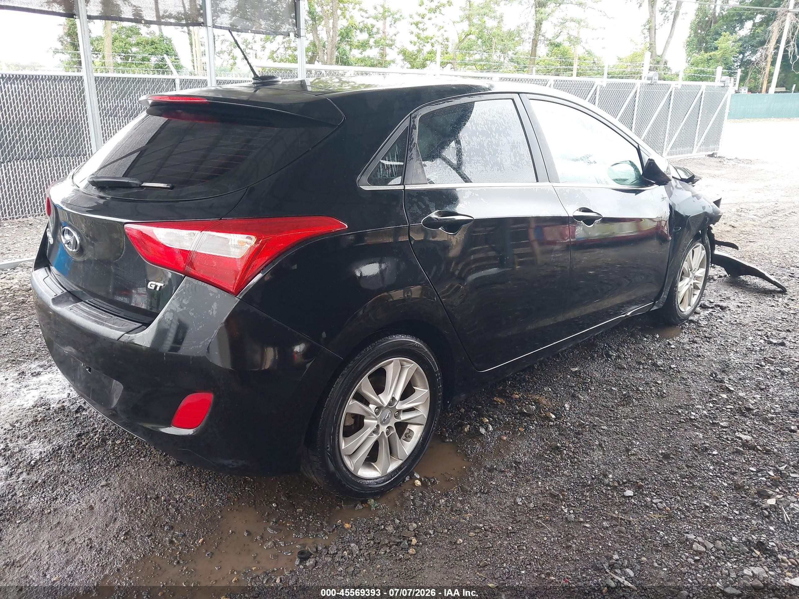 2014 Hyundai Elantra Gt   Black vin: KMHD35LH1EU233288