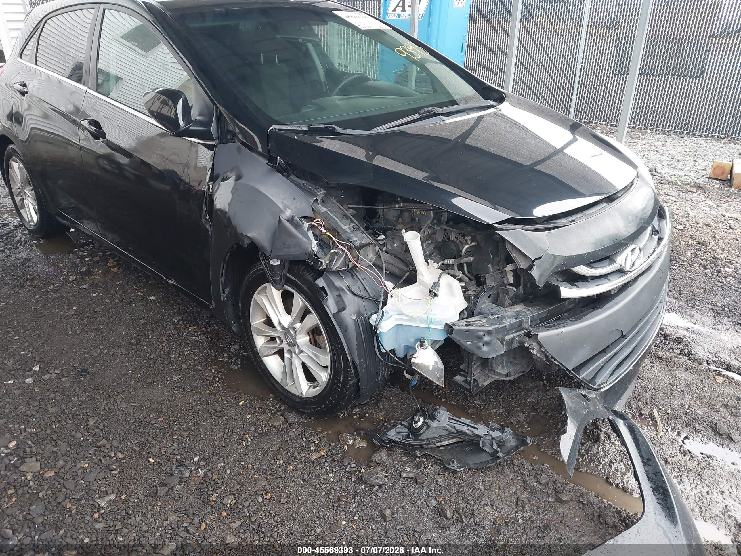 2014 Hyundai Elantra Gt   Black vin: KMHD35LH1EU233288