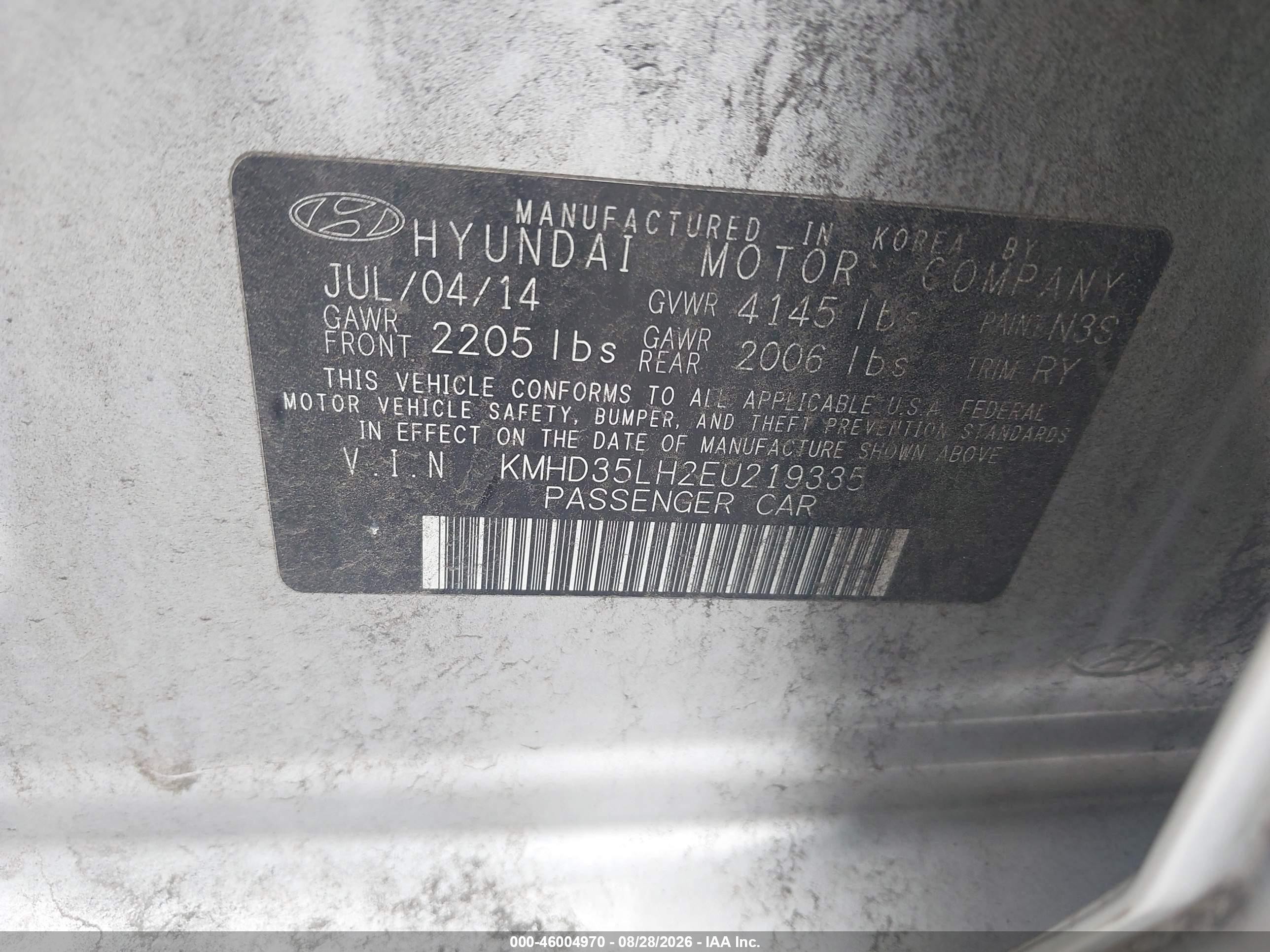 2014 Hyundai Elantra Gt   Silver vin: KMHD35LH2EU219335