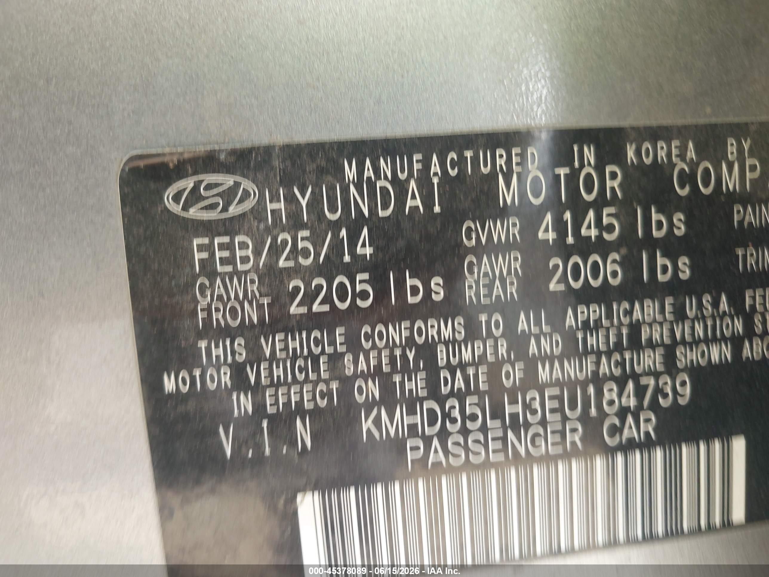2014 Hyundai Elantra Gt   Silver vin: KMHD35LH3EU184739