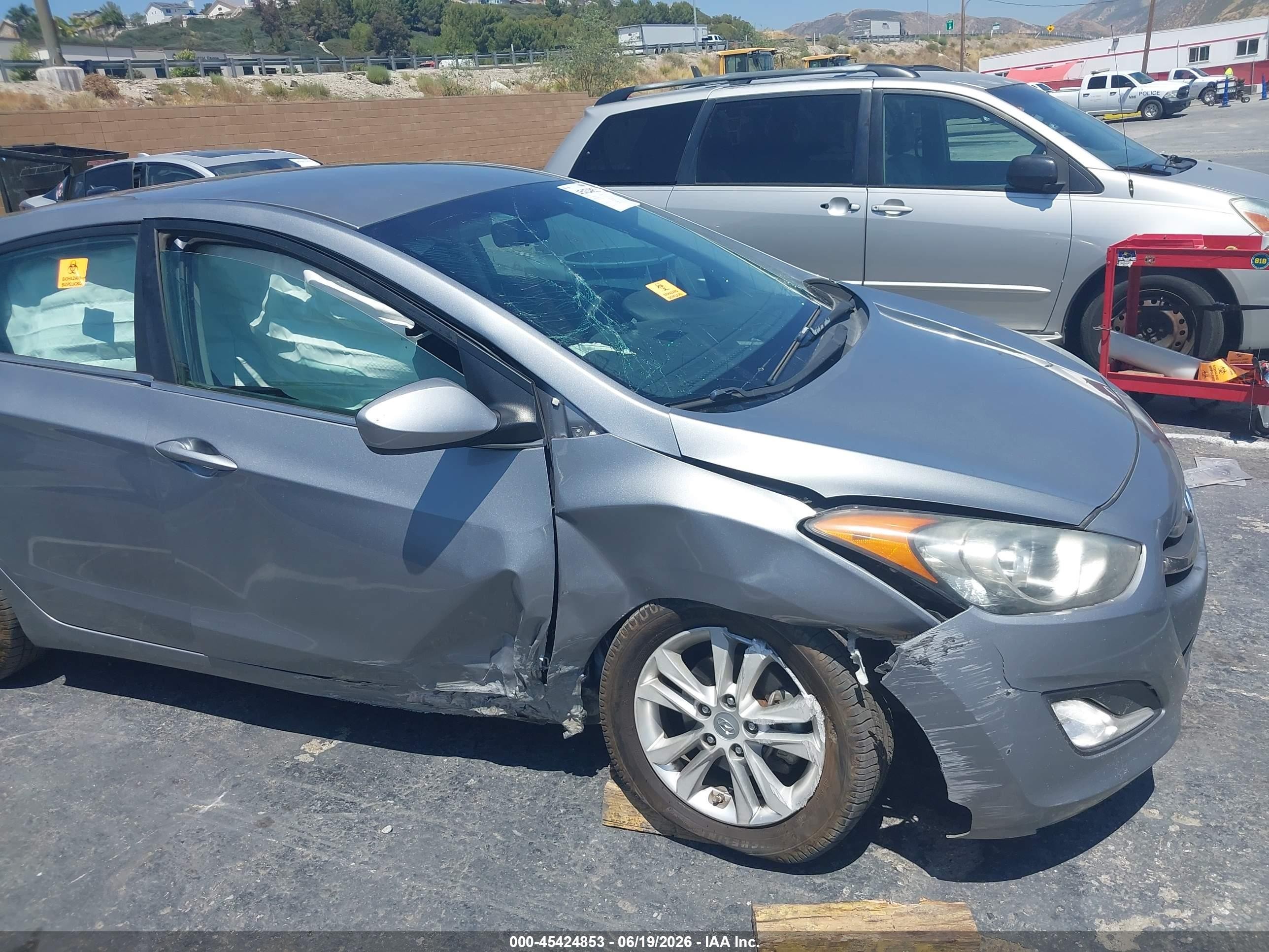 2014 Hyundai Elantra Gt   Gray vin: KMHD35LH3EU211793