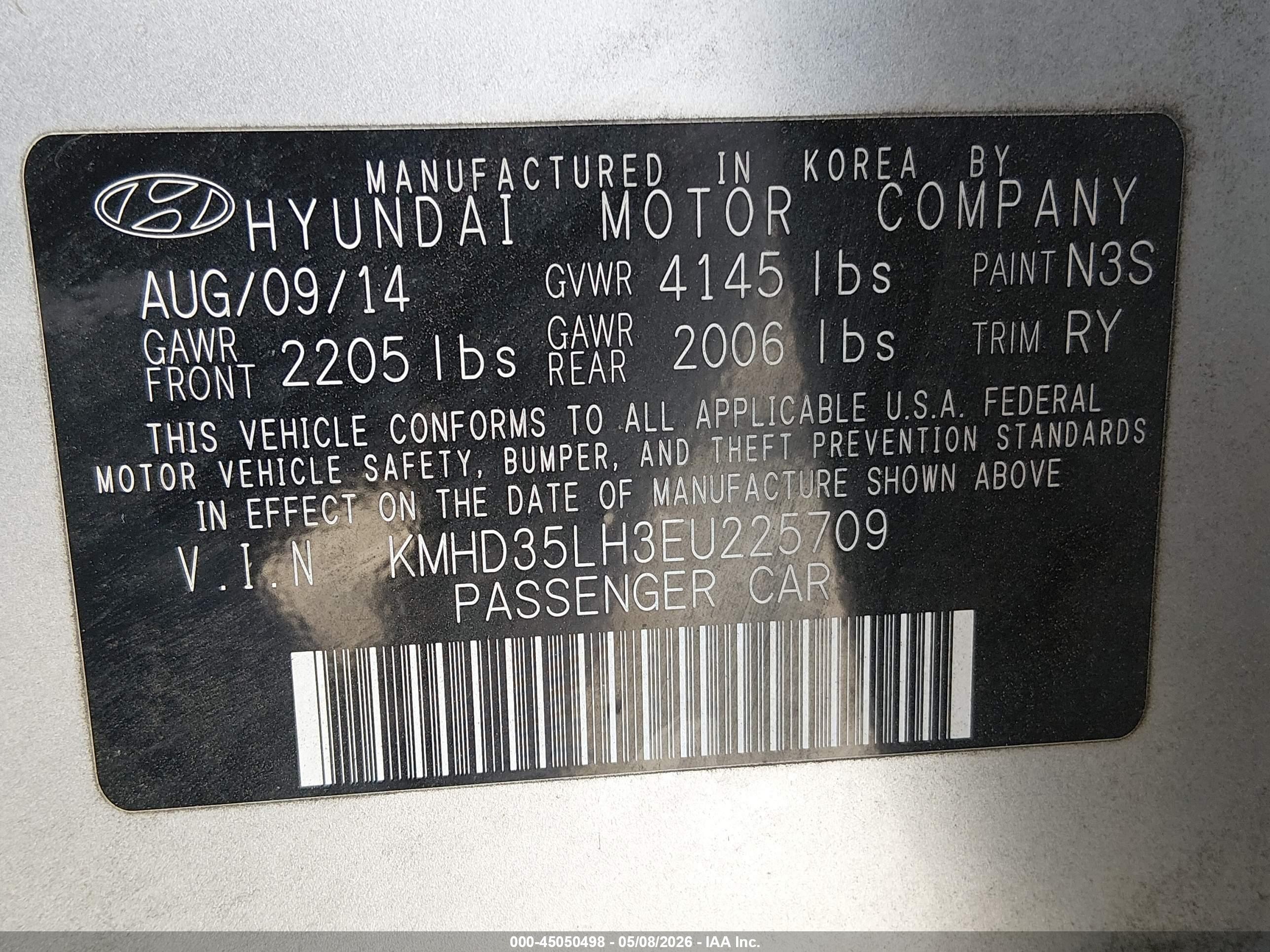 2014 Hyundai Elantra Gt   Silver vin: KMHD35LH3EU225709