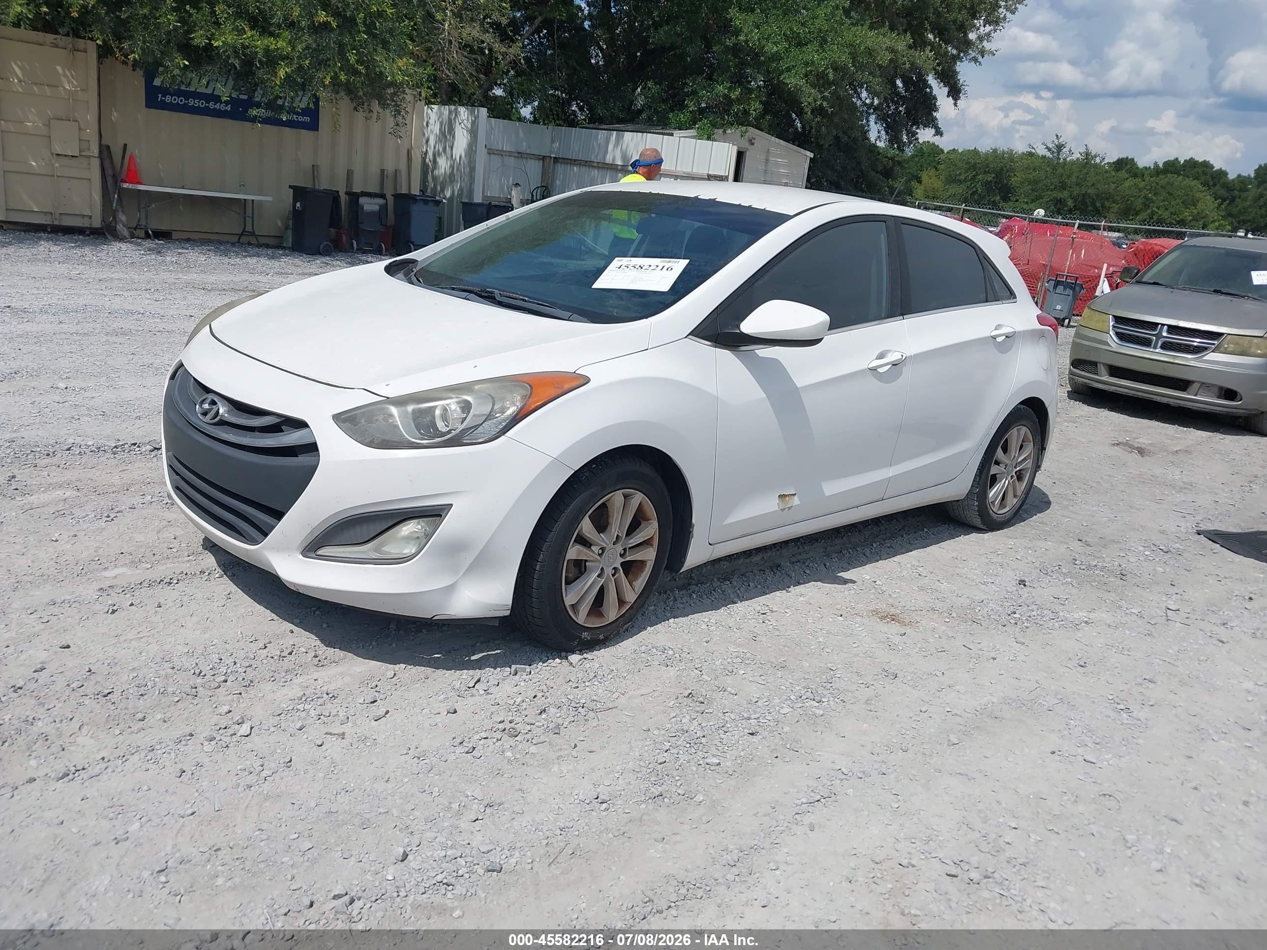 2014 Hyundai Elantra Gt   White vin: KMHD35LH4EU165391