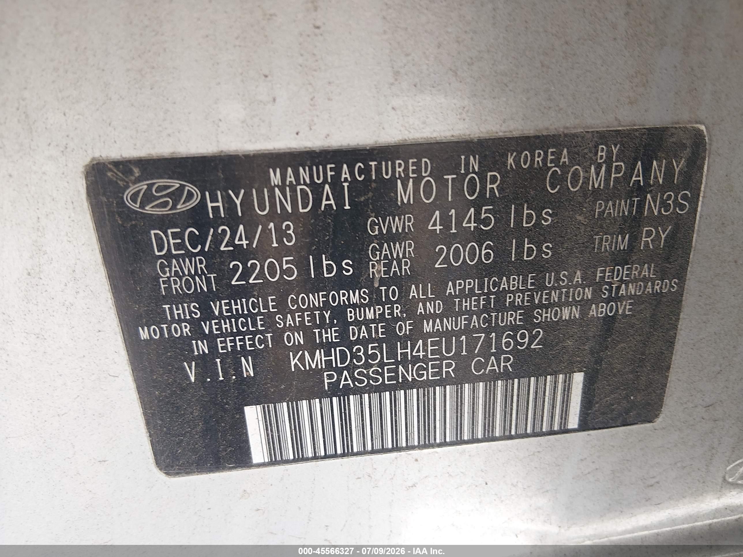 2014 Hyundai Elantra Gt   Silver vin: KMHD35LH4EU171692
