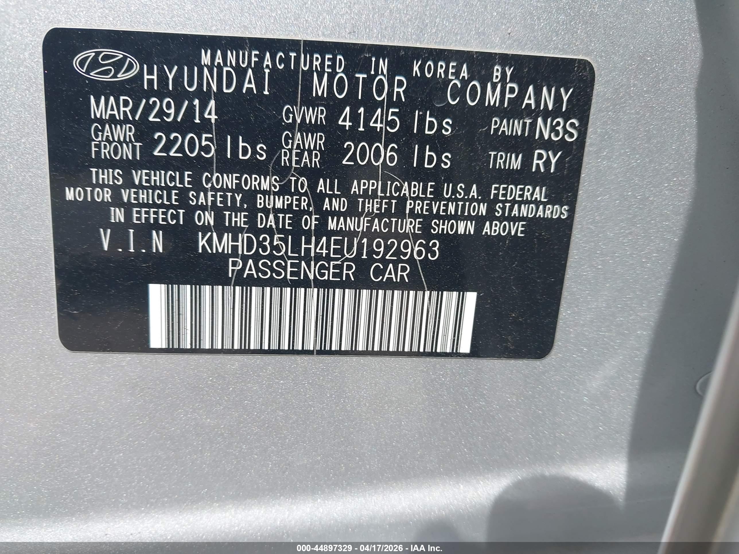 2014 Hyundai Elantra Gt   Gray vin: KMHD35LH4EU192963