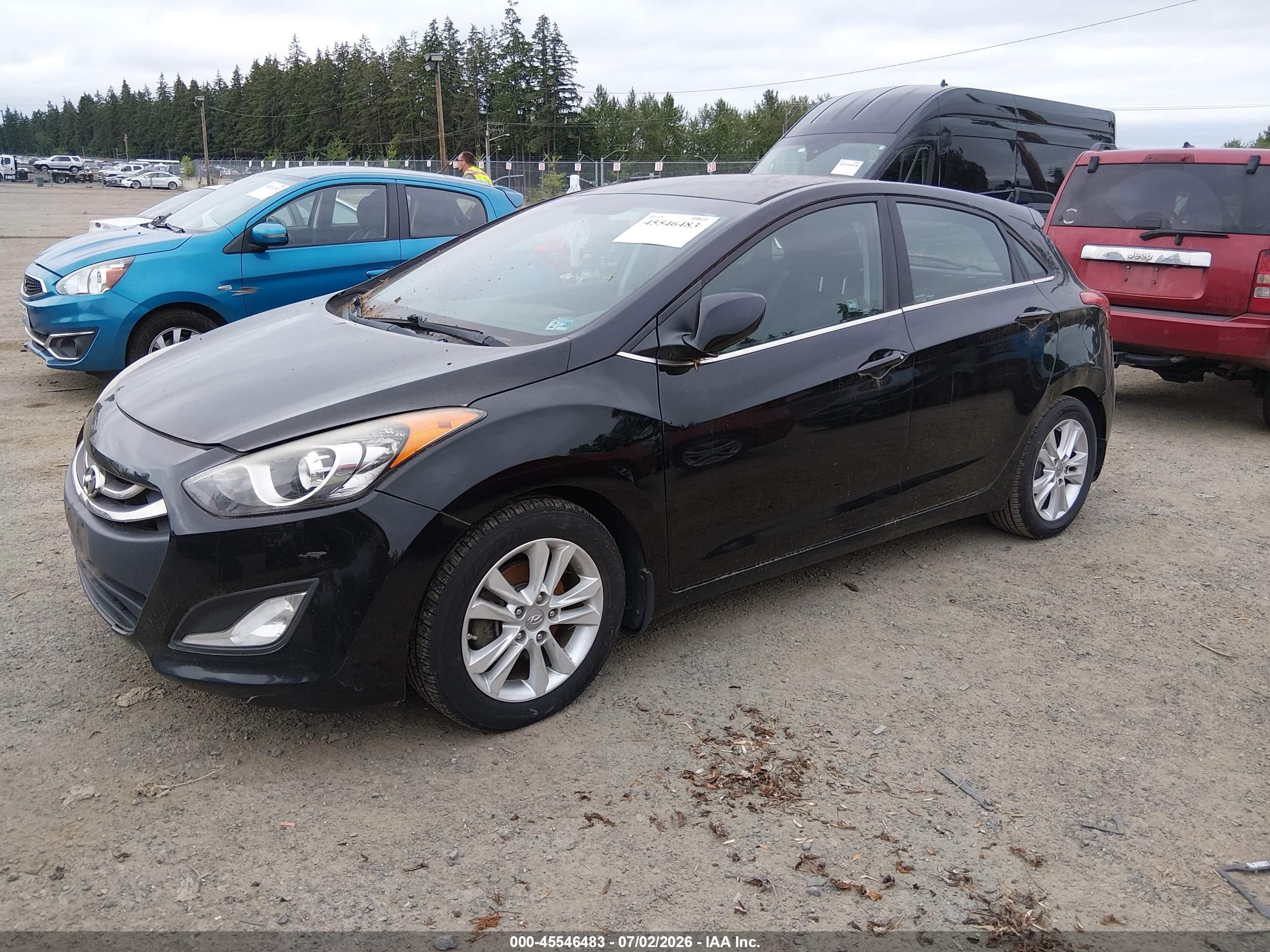 2014 Hyundai Elantra Gt   Black vin: KMHD35LH4EU202956