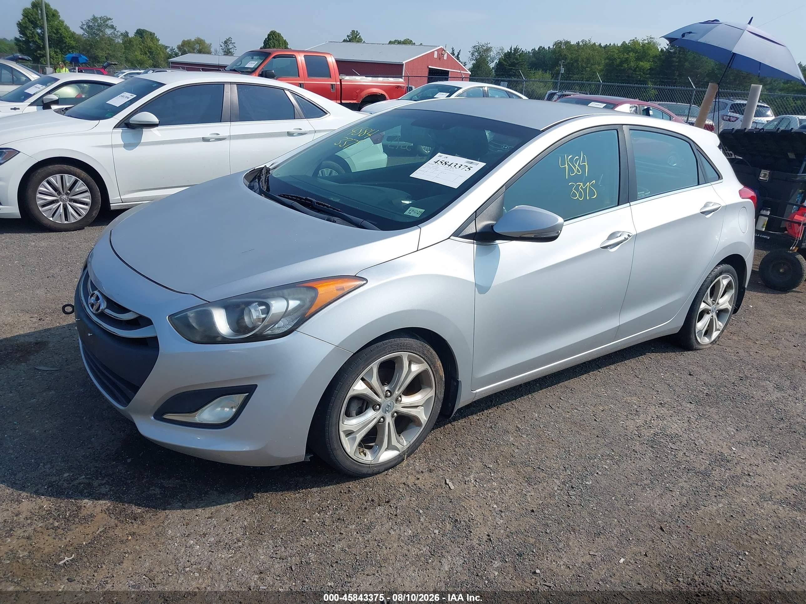 2014 Hyundai Elantra Gt   Silver vin: KMHD35LH4EU216307