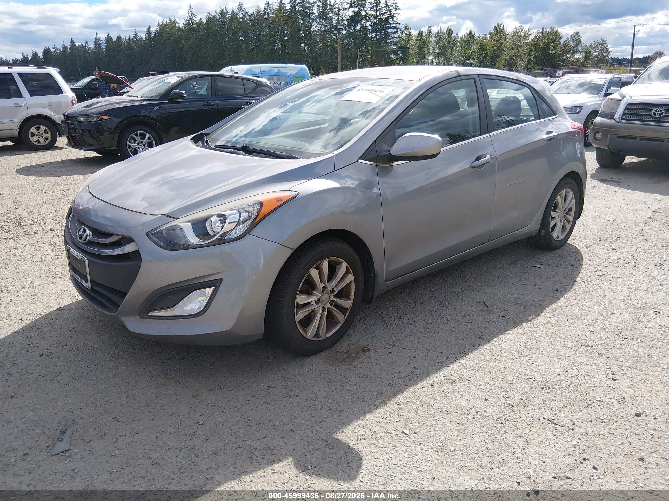 2014 Hyundai Elantra Gt   Gray vin: KMHD35LH5EU158563