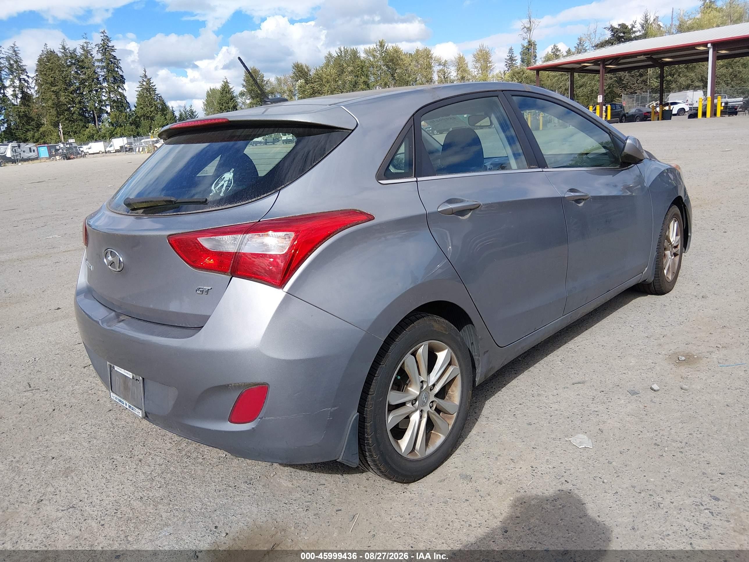 2014 Hyundai Elantra Gt   Gray vin: KMHD35LH5EU158563
