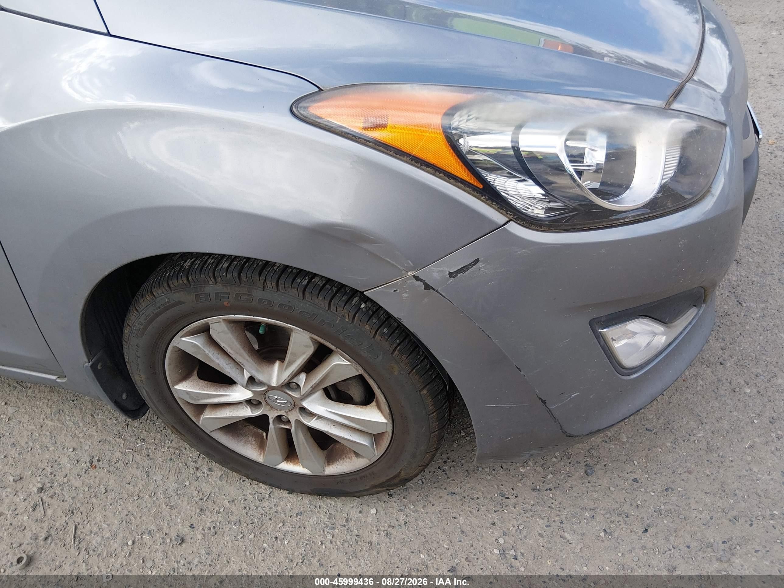 2014 Hyundai Elantra Gt   Gray vin: KMHD35LH5EU158563