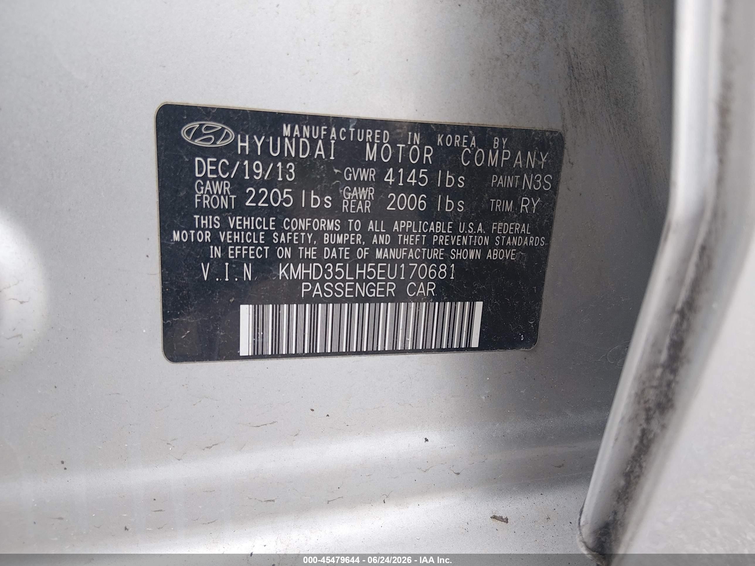 2014 Hyundai Elantra Gt   Silver vin: KMHD35LH5EU170681
