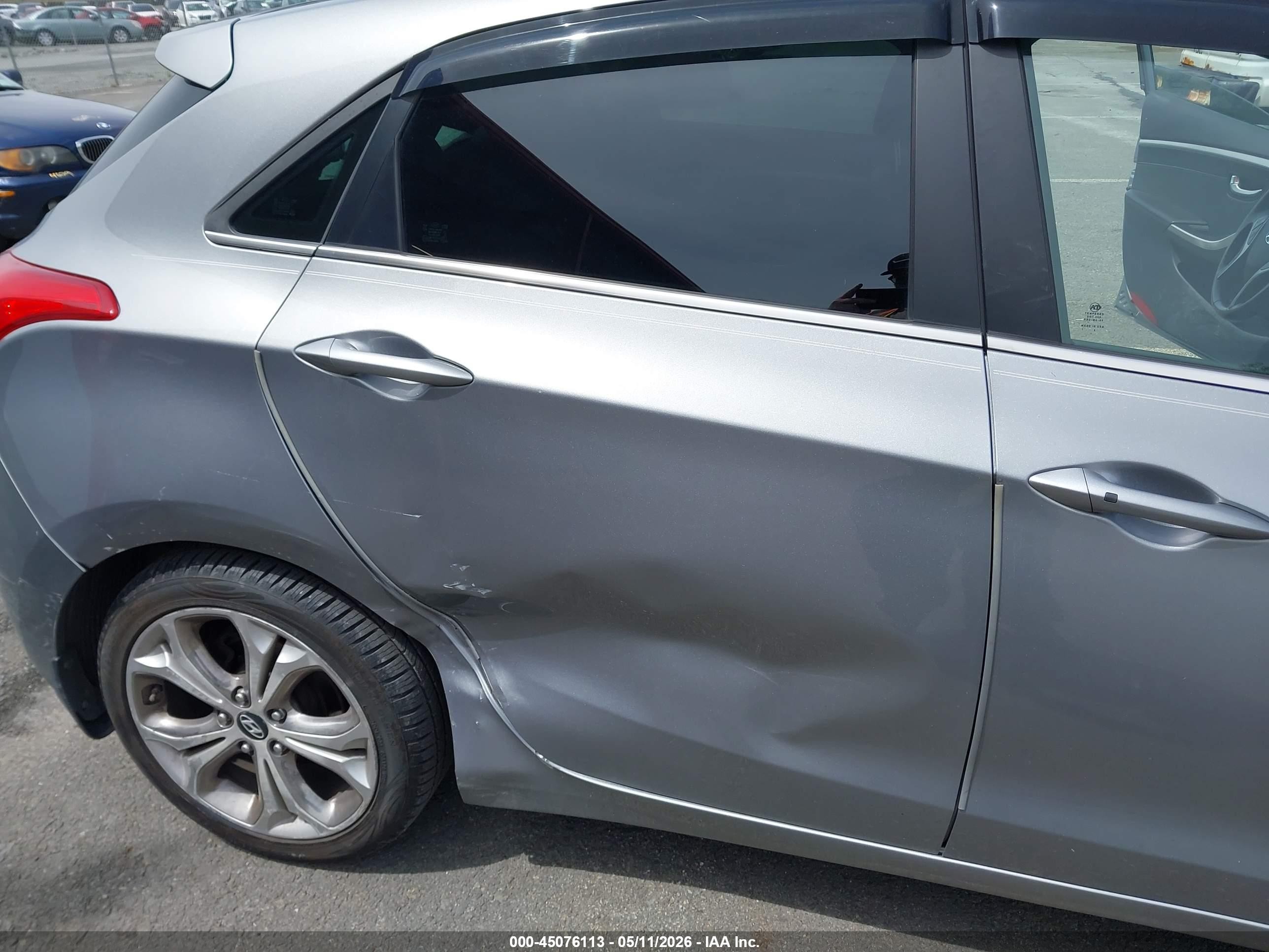 2015 Hyundai Elantra Gt   Gray vin: KMHD35LH5FU238754