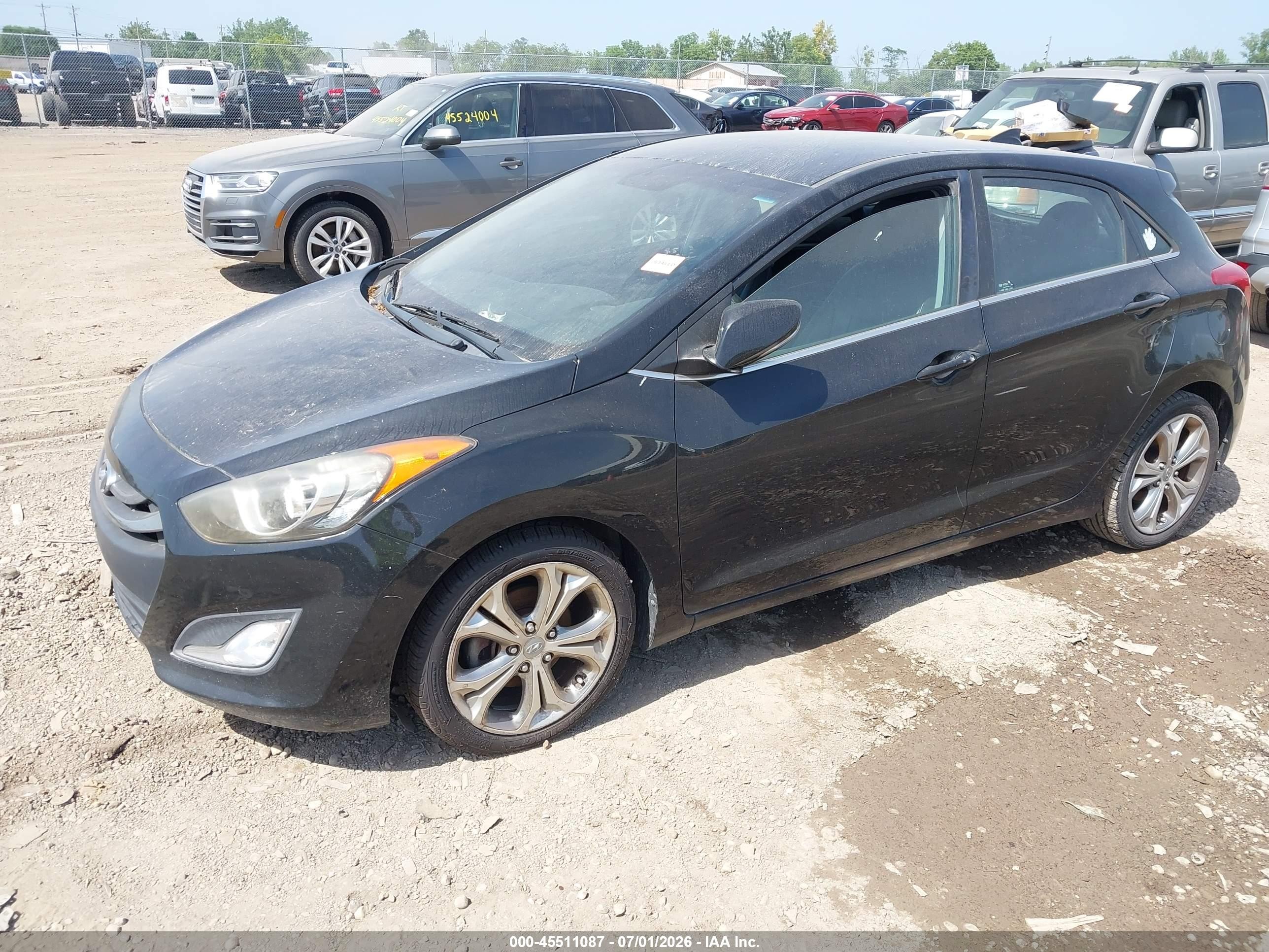 2014 Hyundai Elantra Gt   Black vin: KMHD35LH6EU161326