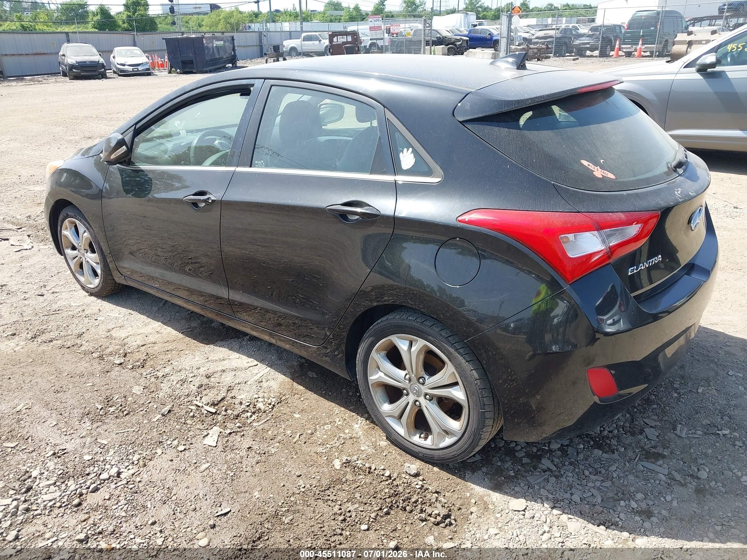 2014 Hyundai Elantra Gt   Black vin: KMHD35LH6EU161326