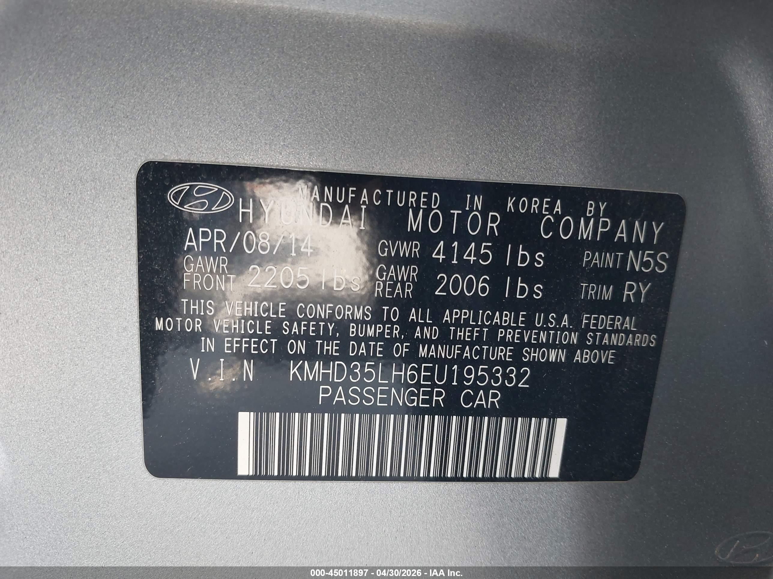 2014 Hyundai Elantra Gt   Серебряный vin: KMHD35LH6EU195332